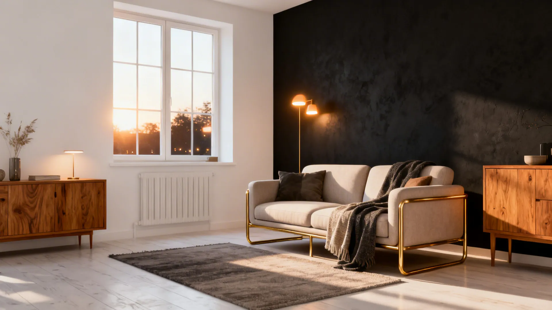 Modern Two-Colour Living Room Ideas