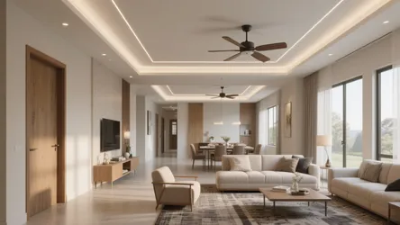 False Ceiling Design for Hall with 2 Fans: 5 Smart Ideas