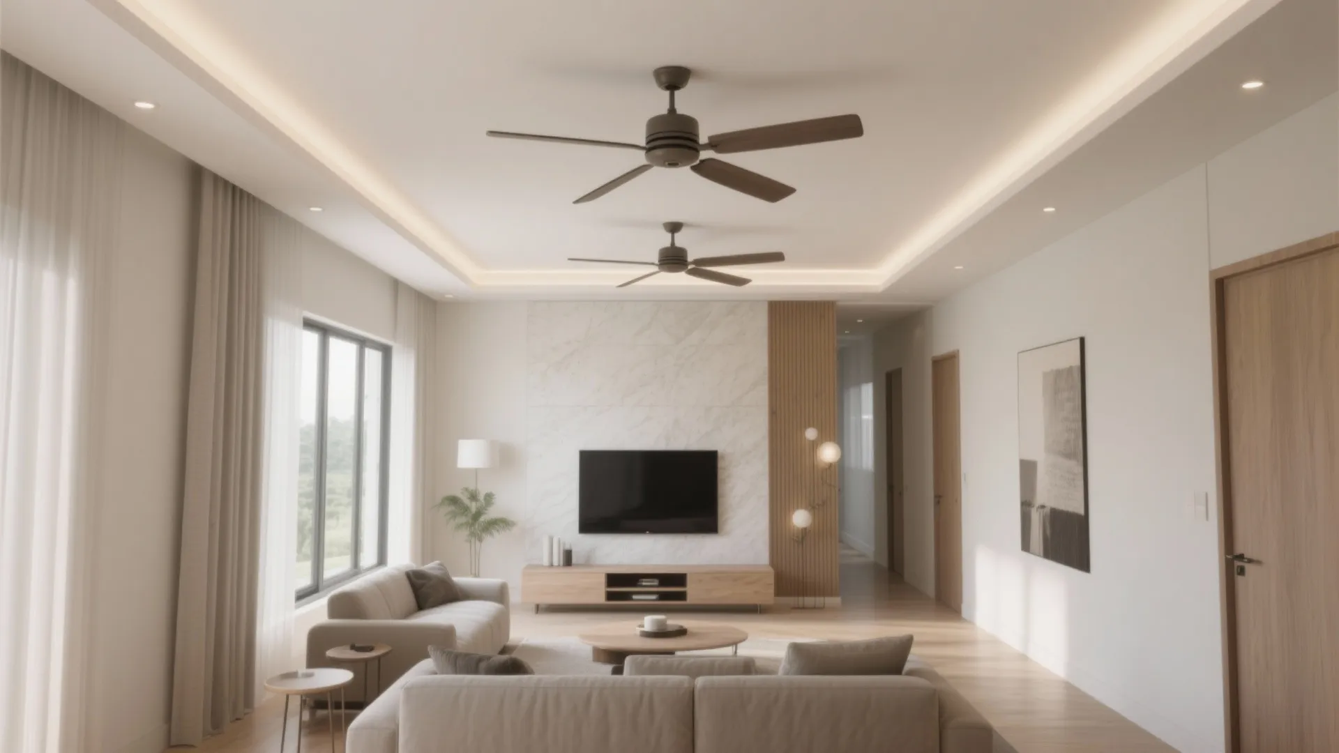 5 simple false ceiling design ideas for a hall with 2 fans: Small space, big ideas: my proven ceiling tricks for brighter, breezier halls