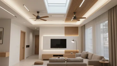 5 ceiling design ideas for hall with two fans