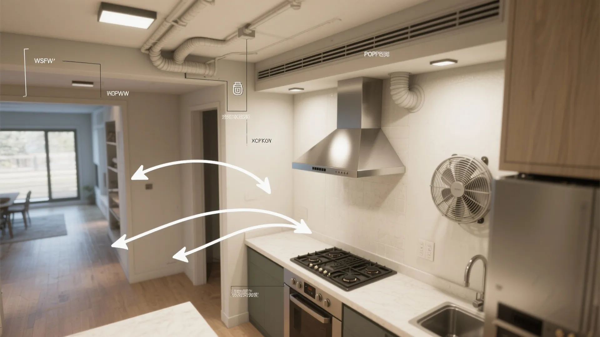 Two-Fan Ventilation Strategy for Open Flow
