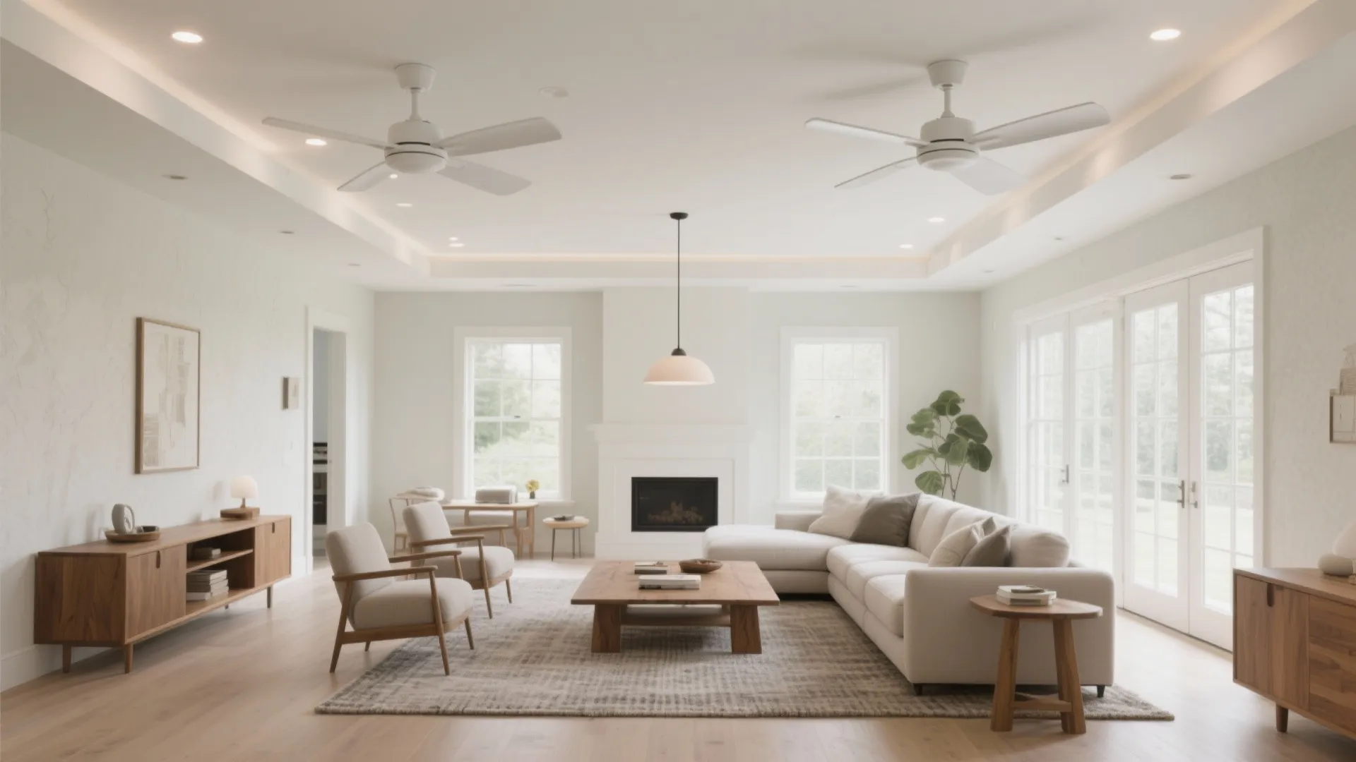 Living Room Ceiling Design with Two Fans: Expert Guide