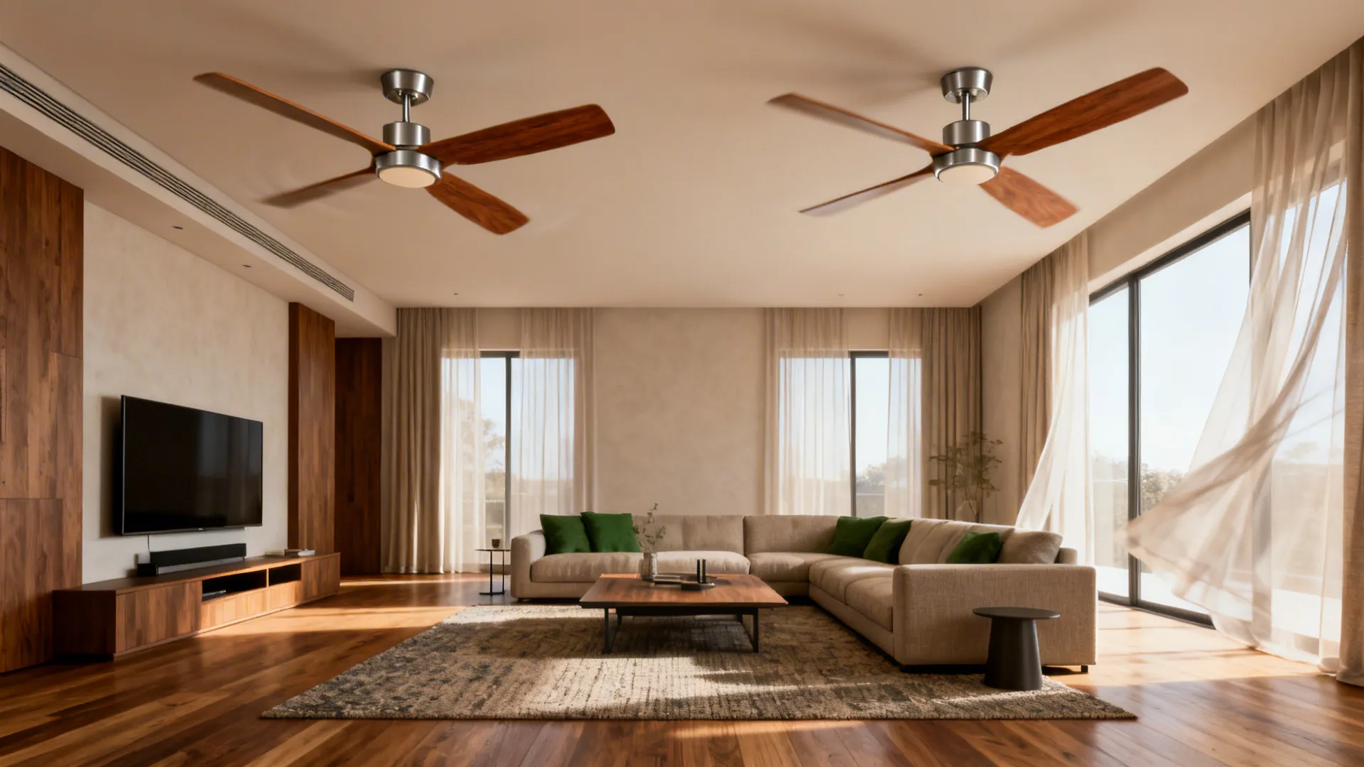 2 Ceiling Fans in Living Room — 5 Smart Ideas