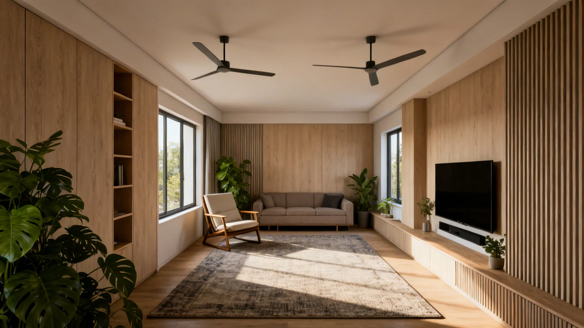 Small Living Room Ideas with 2 Ceiling Fans