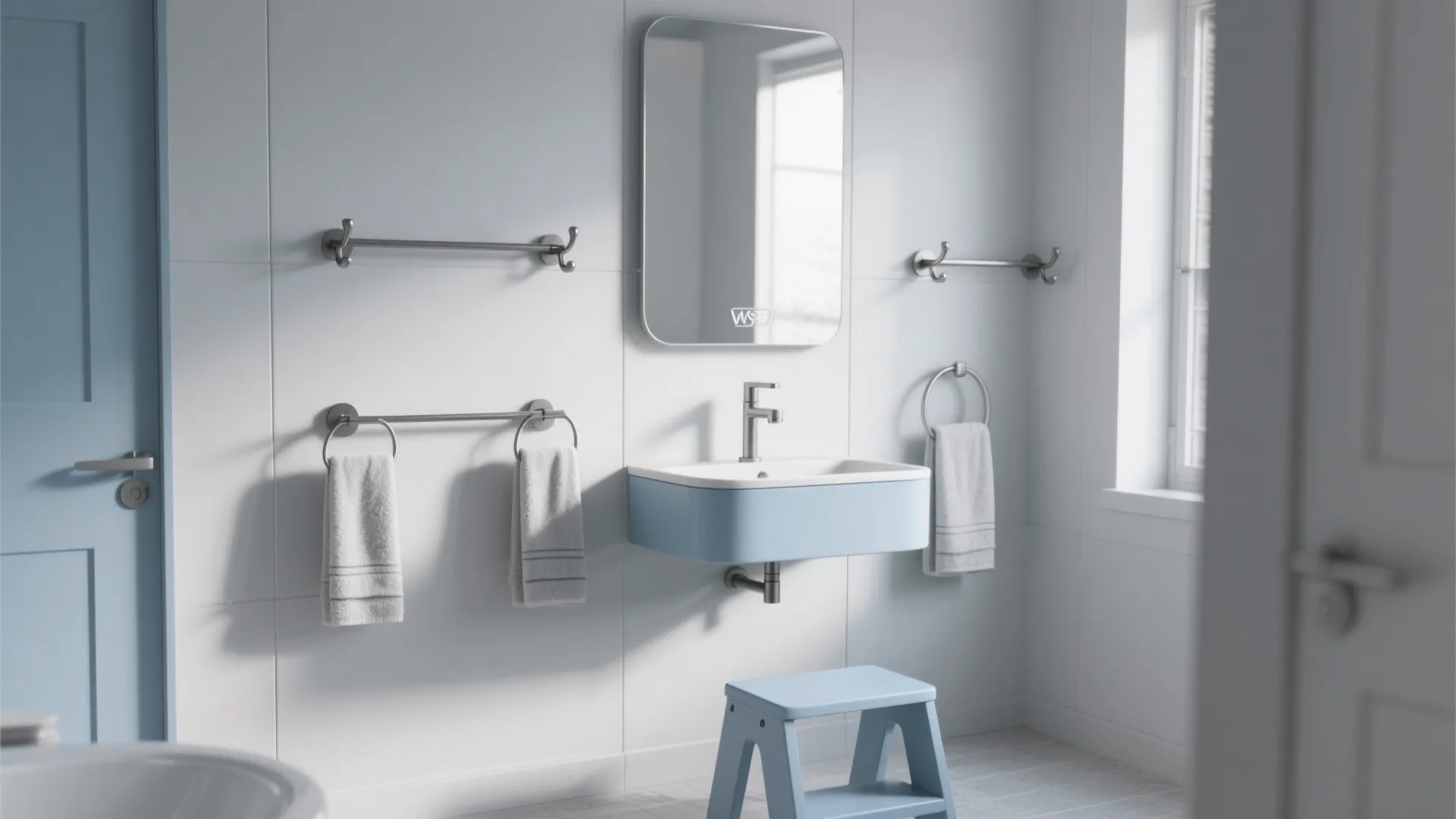 Two-Height Solutions: Hooks, Mirrors, and a Step-Friendly Vanity