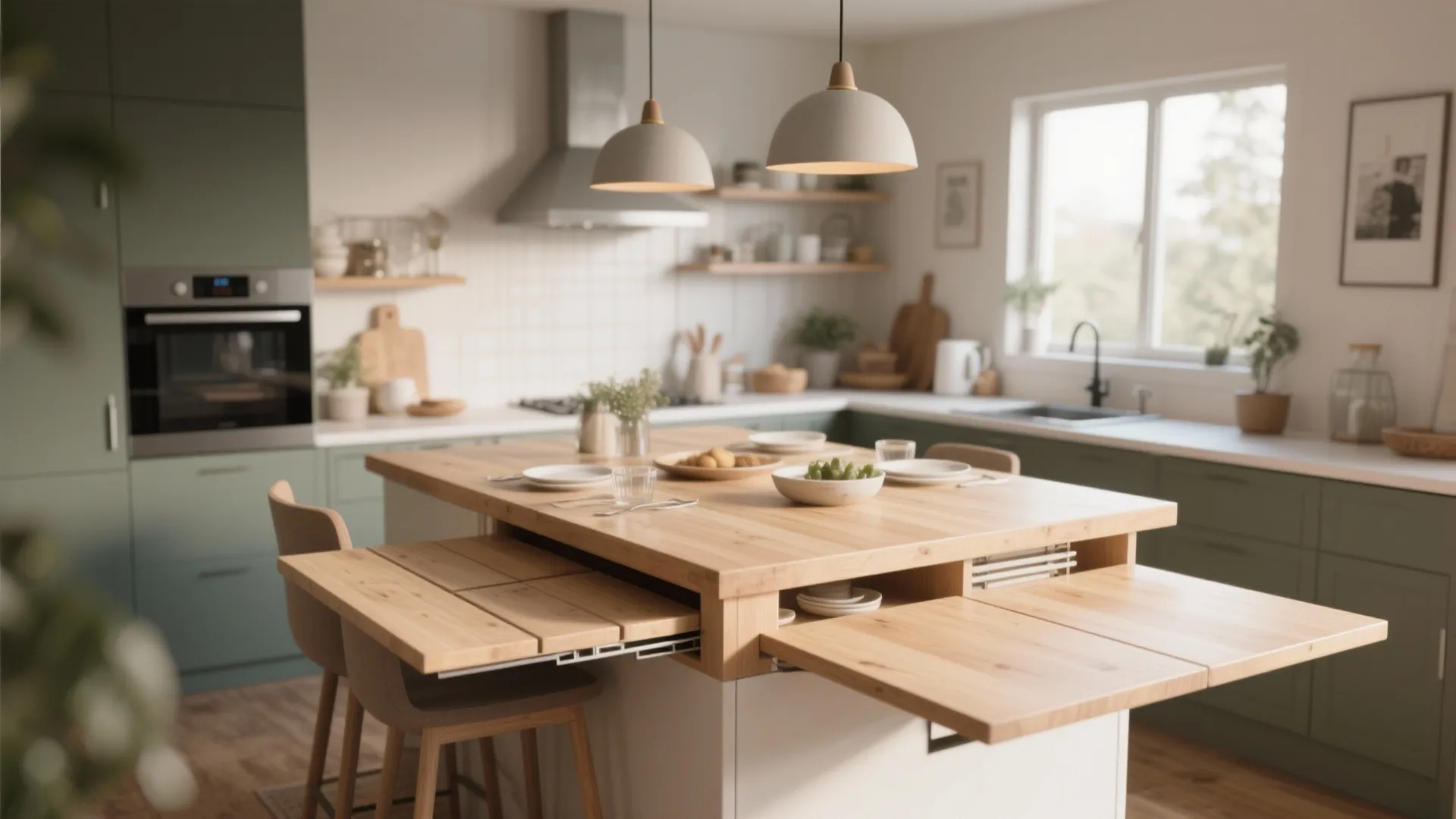 3. Two-in-One Island Table