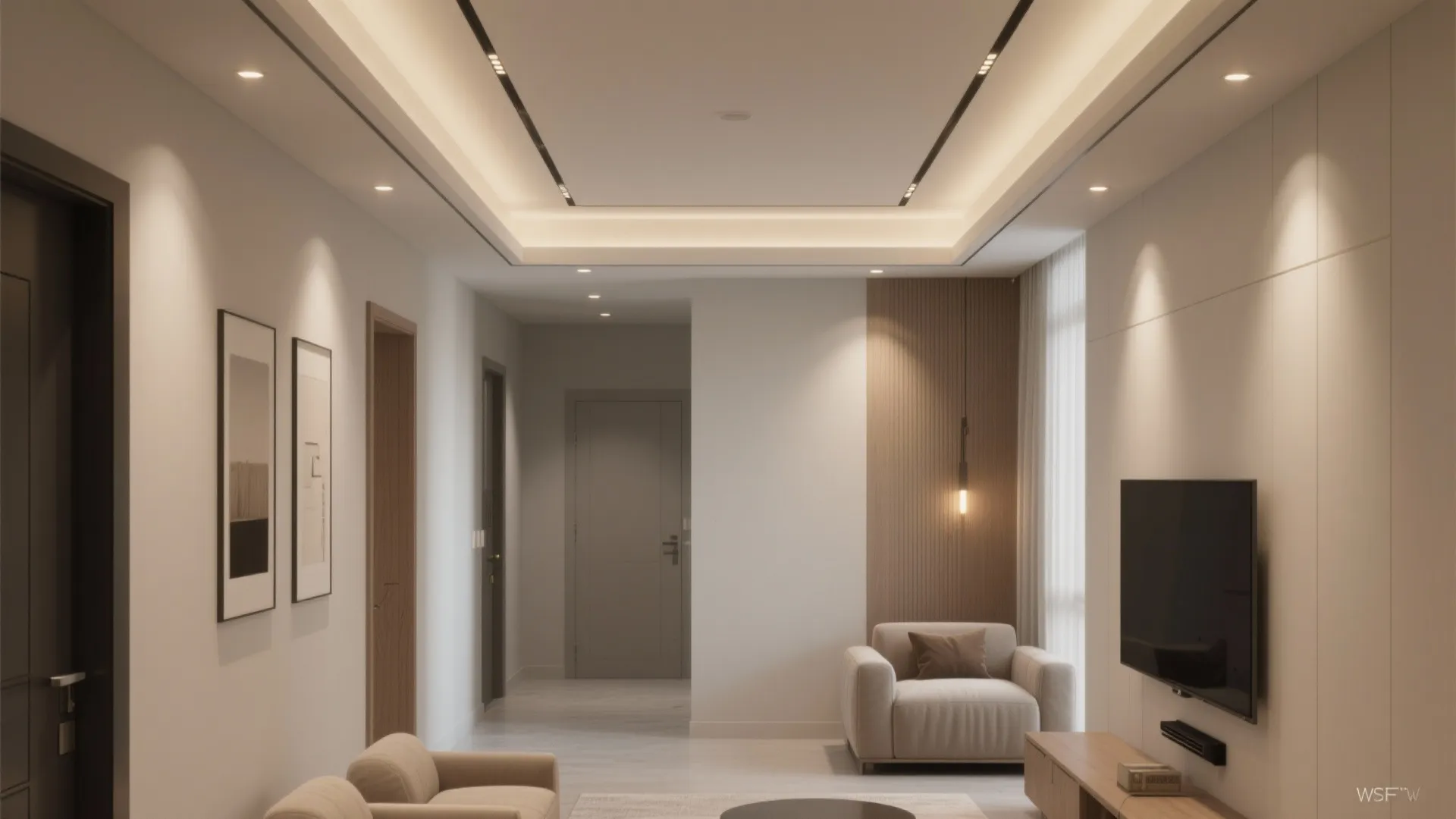 Two-Level Ceiling With Shadow Gaps