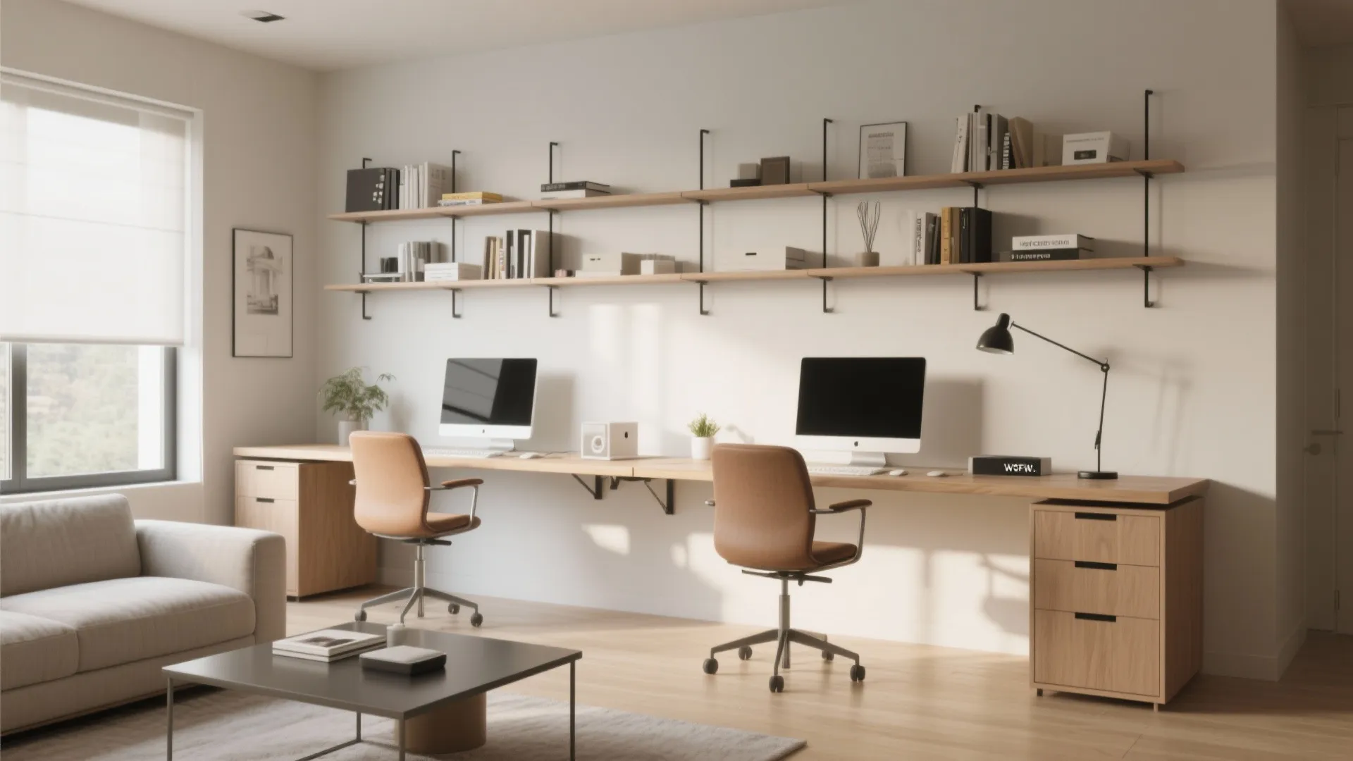 Two-Person Desk Setup