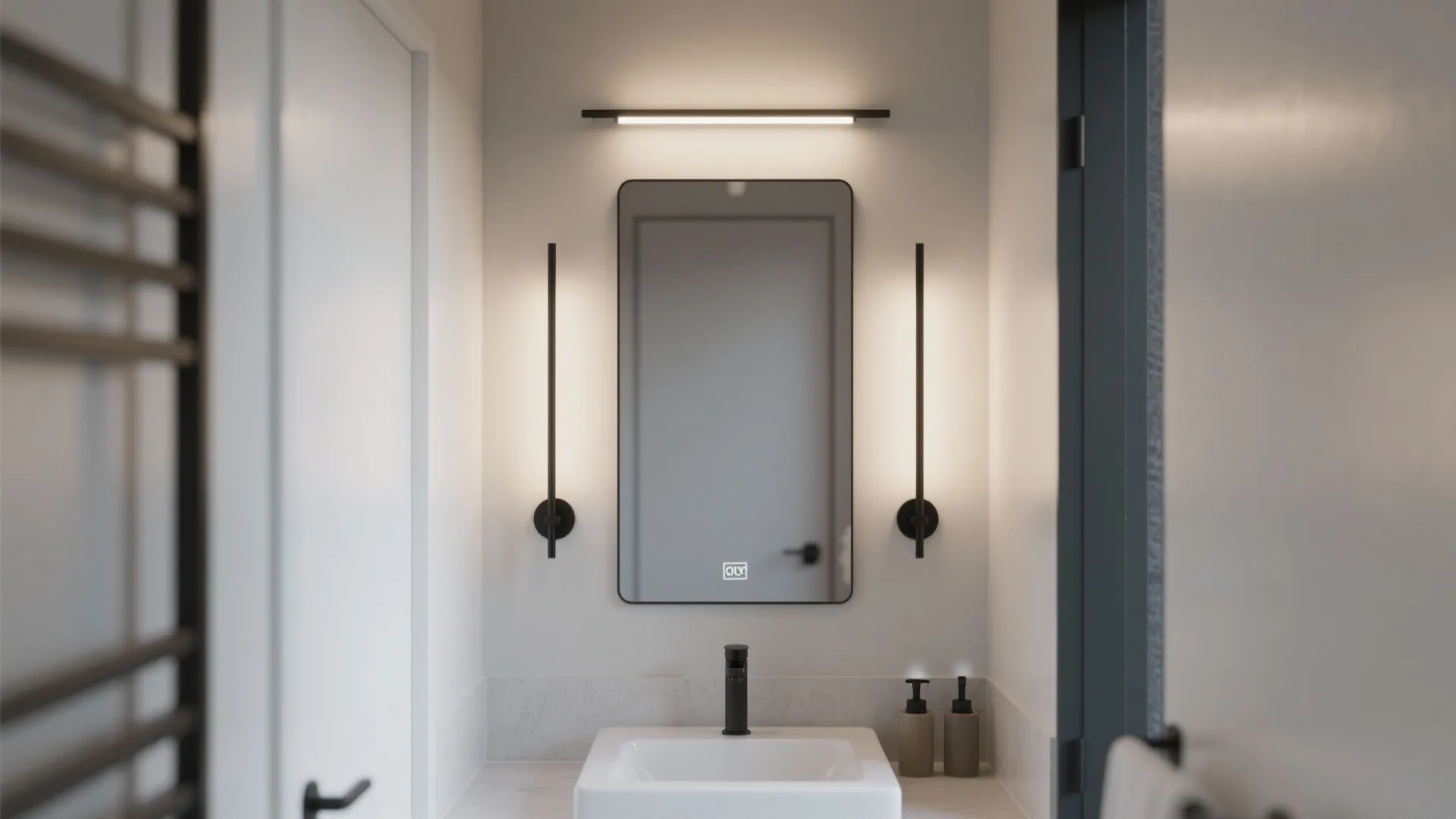 2. Use two slim sconces instead of one overhead light