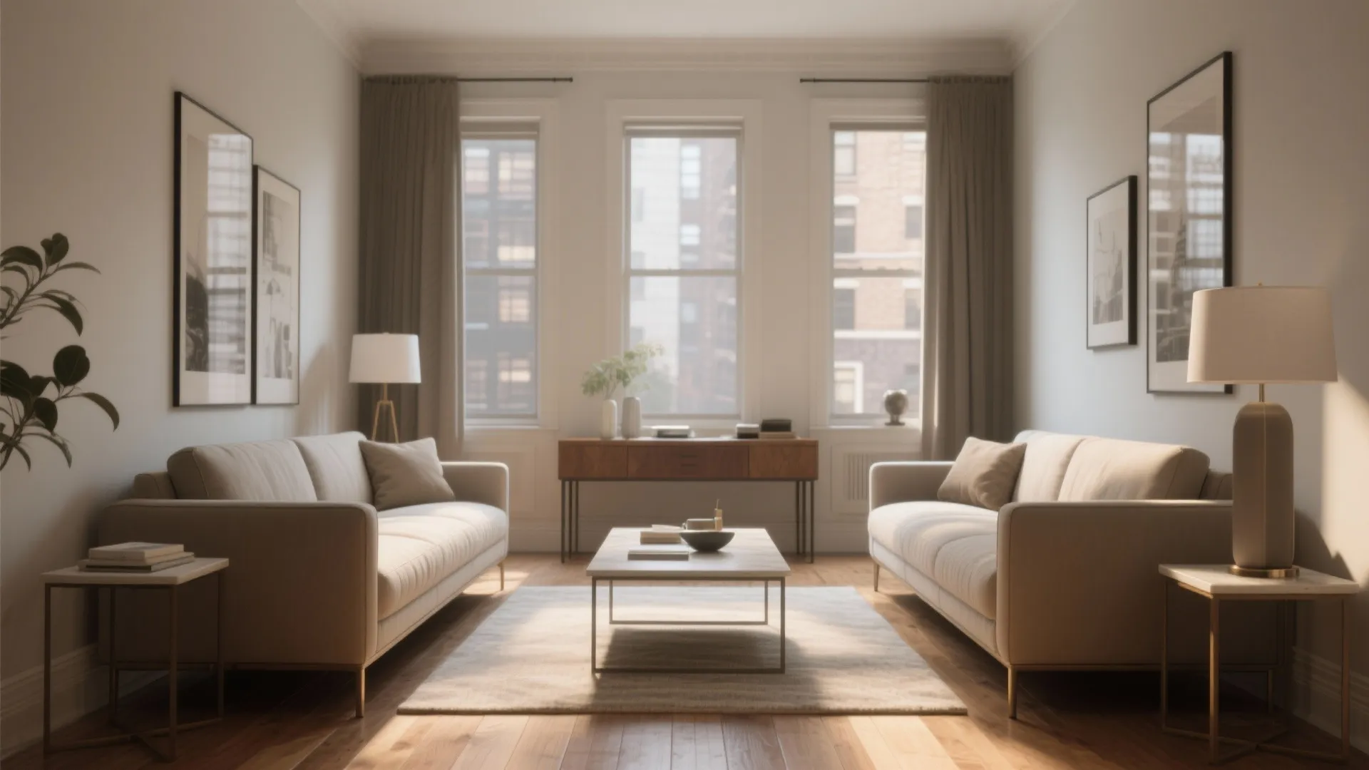 Optimal Two-Sofa Layouts for Narrow Spaces