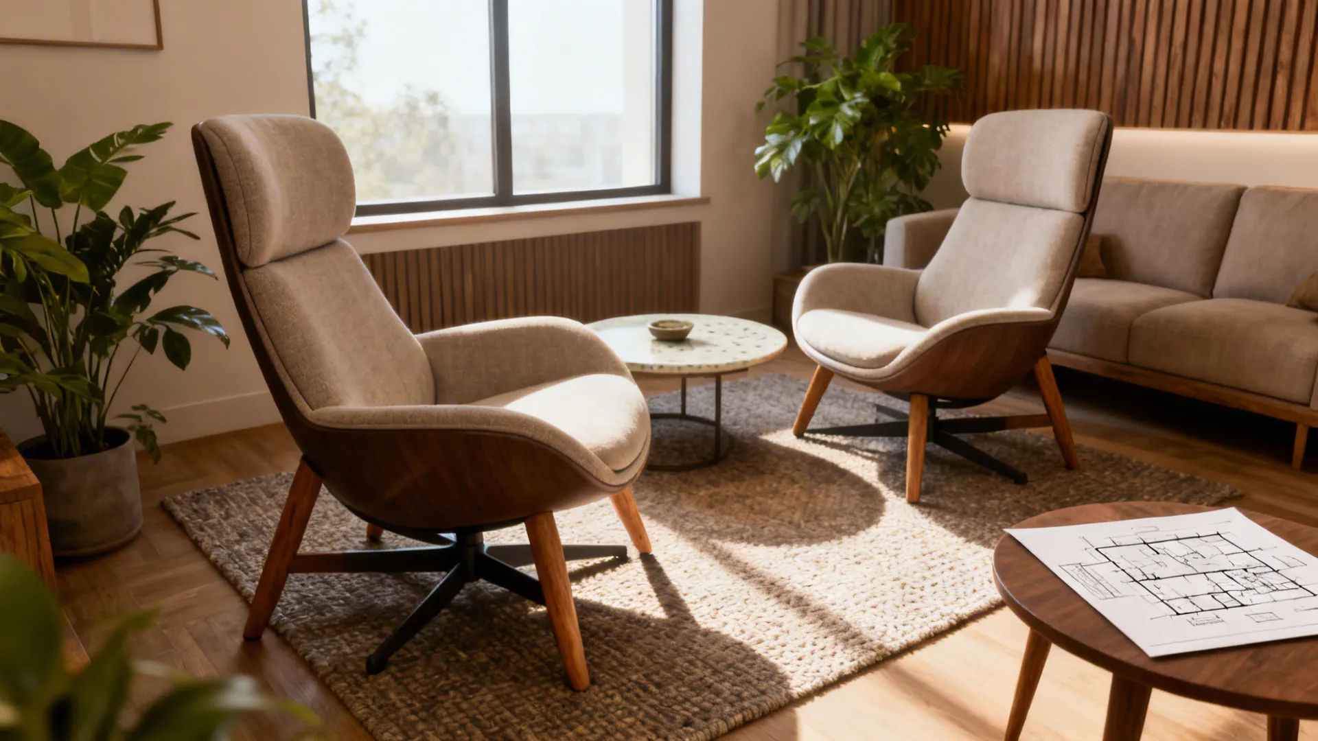 Two Swivel Chairs Ideas — 5 Small-Space Inspo