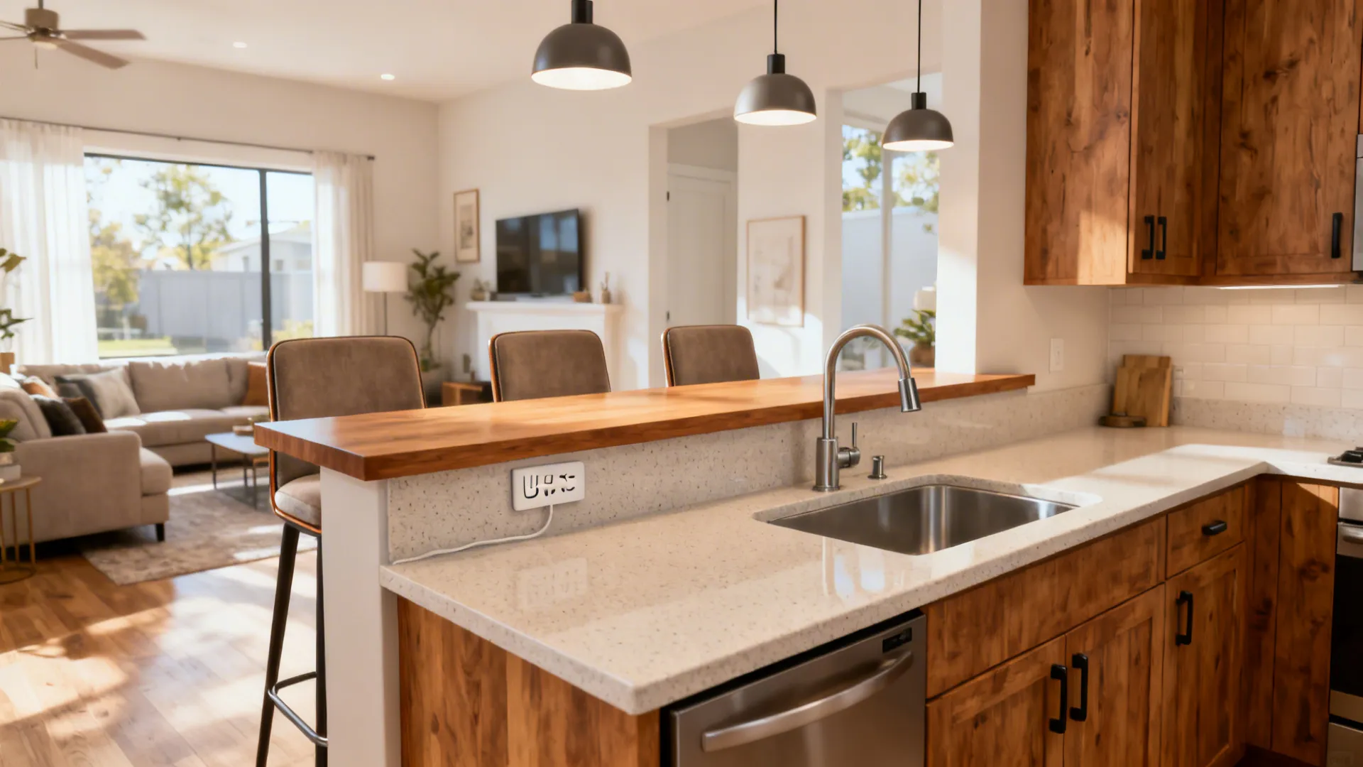 Two-Tier Counter: Prep Below, Perch Above