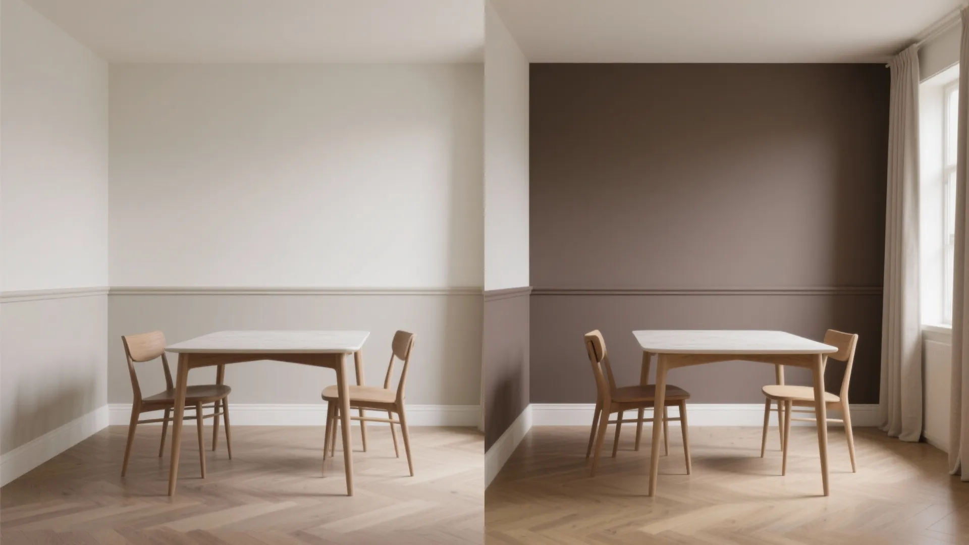 2) Two-Tone Walls with a Soft Split