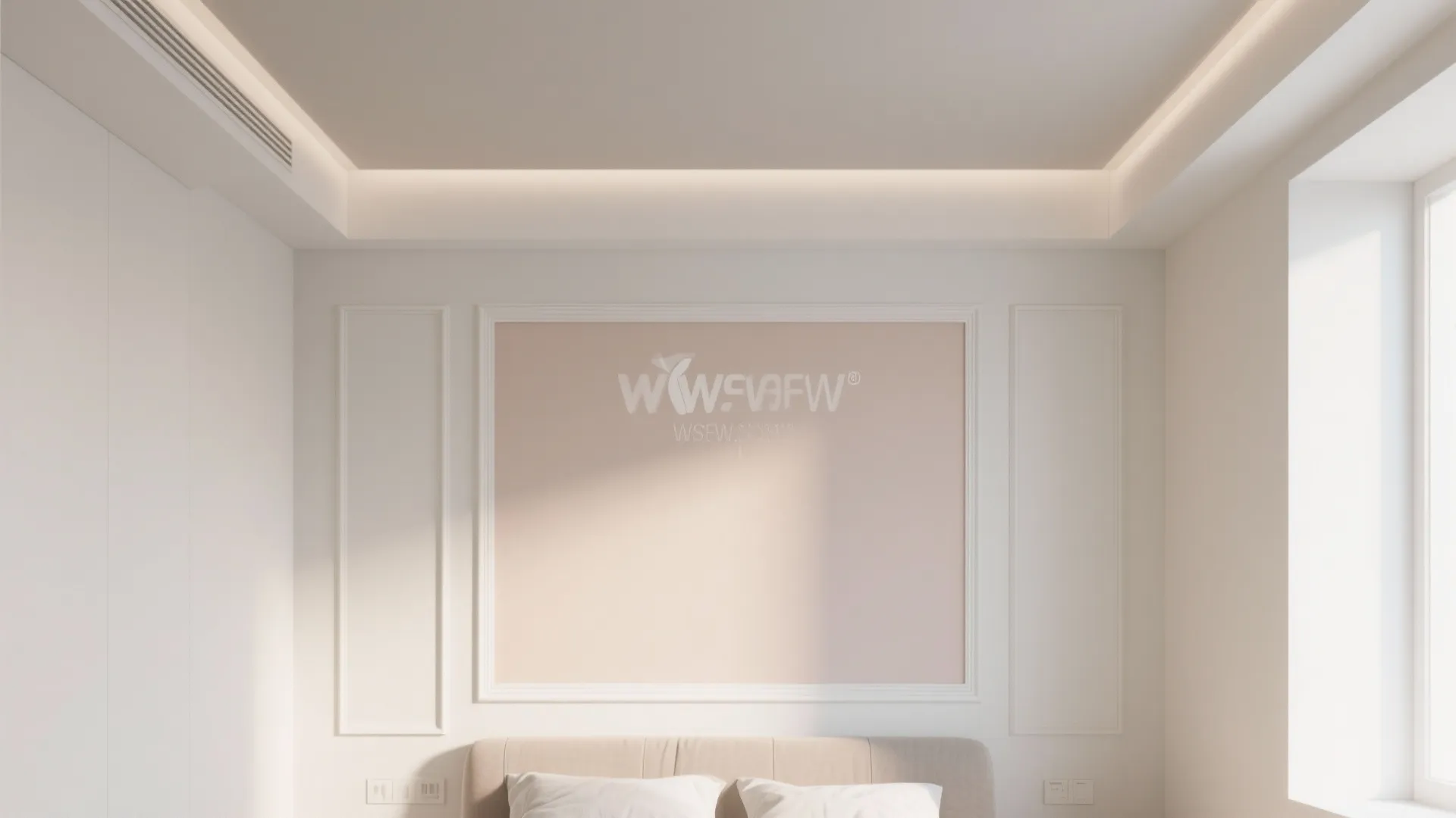 Two-Tone Ceiling with Putty Borders