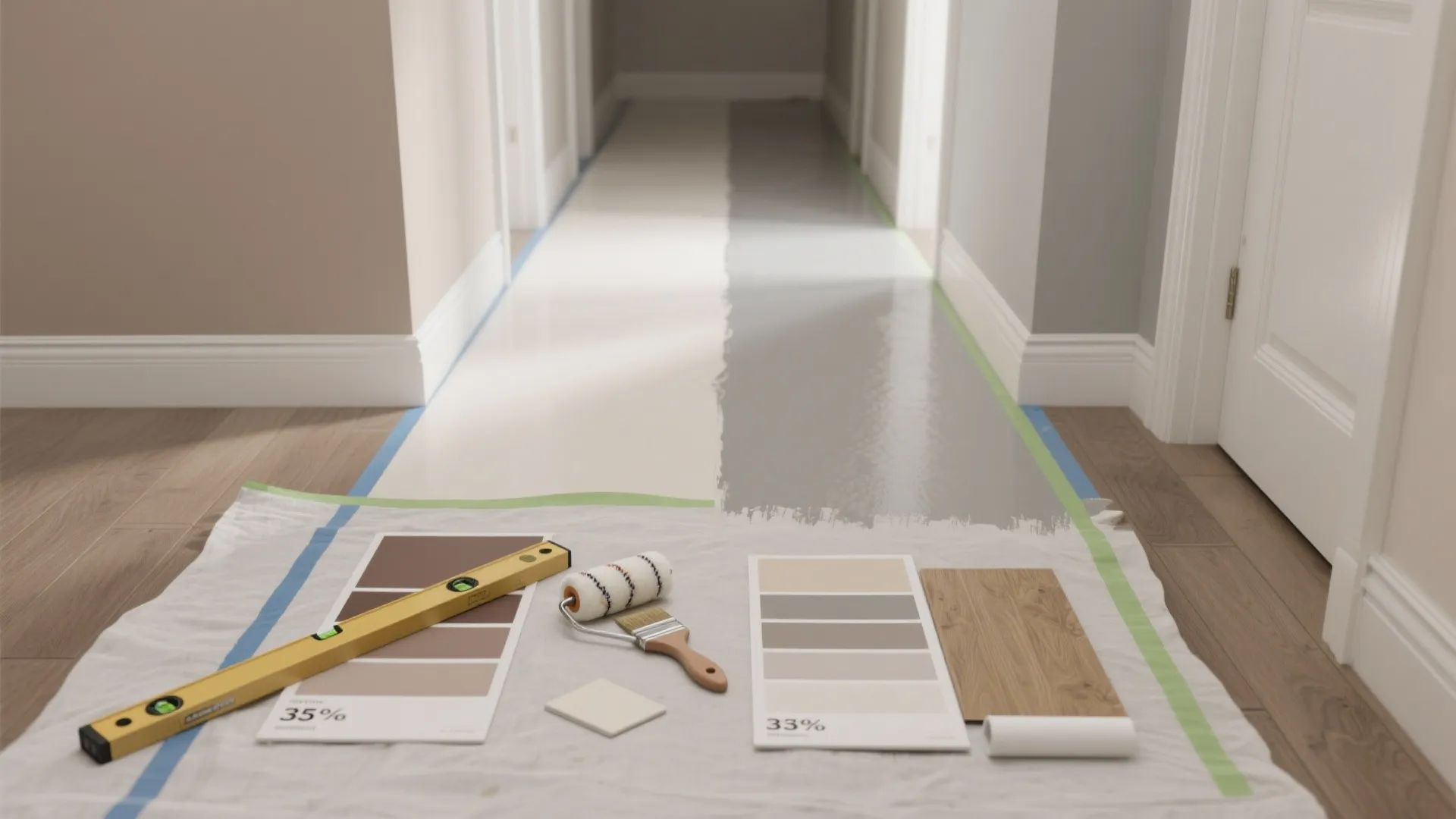 Two-Tone Walls with a Modern Wainscot