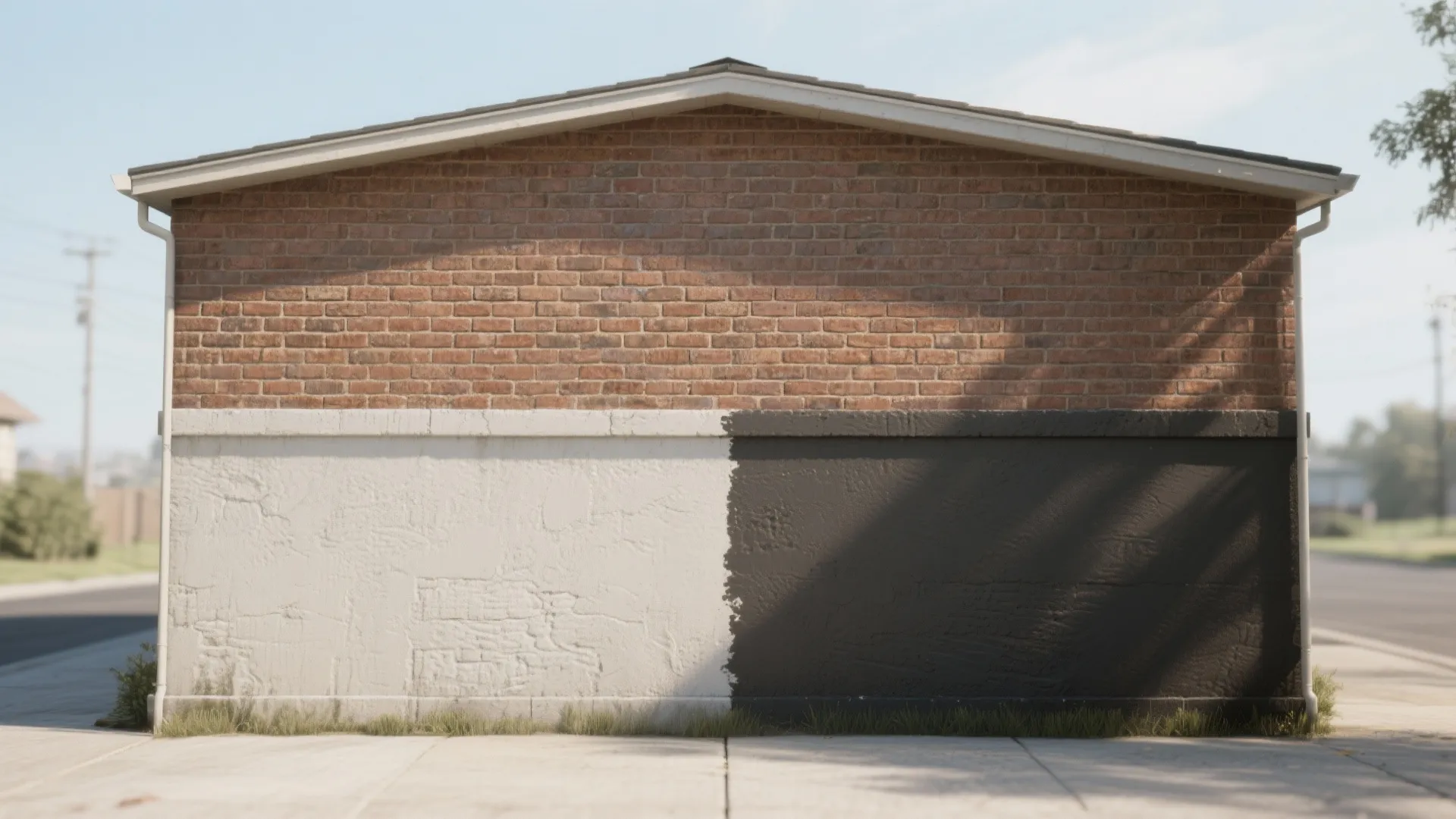 3. Two-Tone Half Paint — practical and less permanent