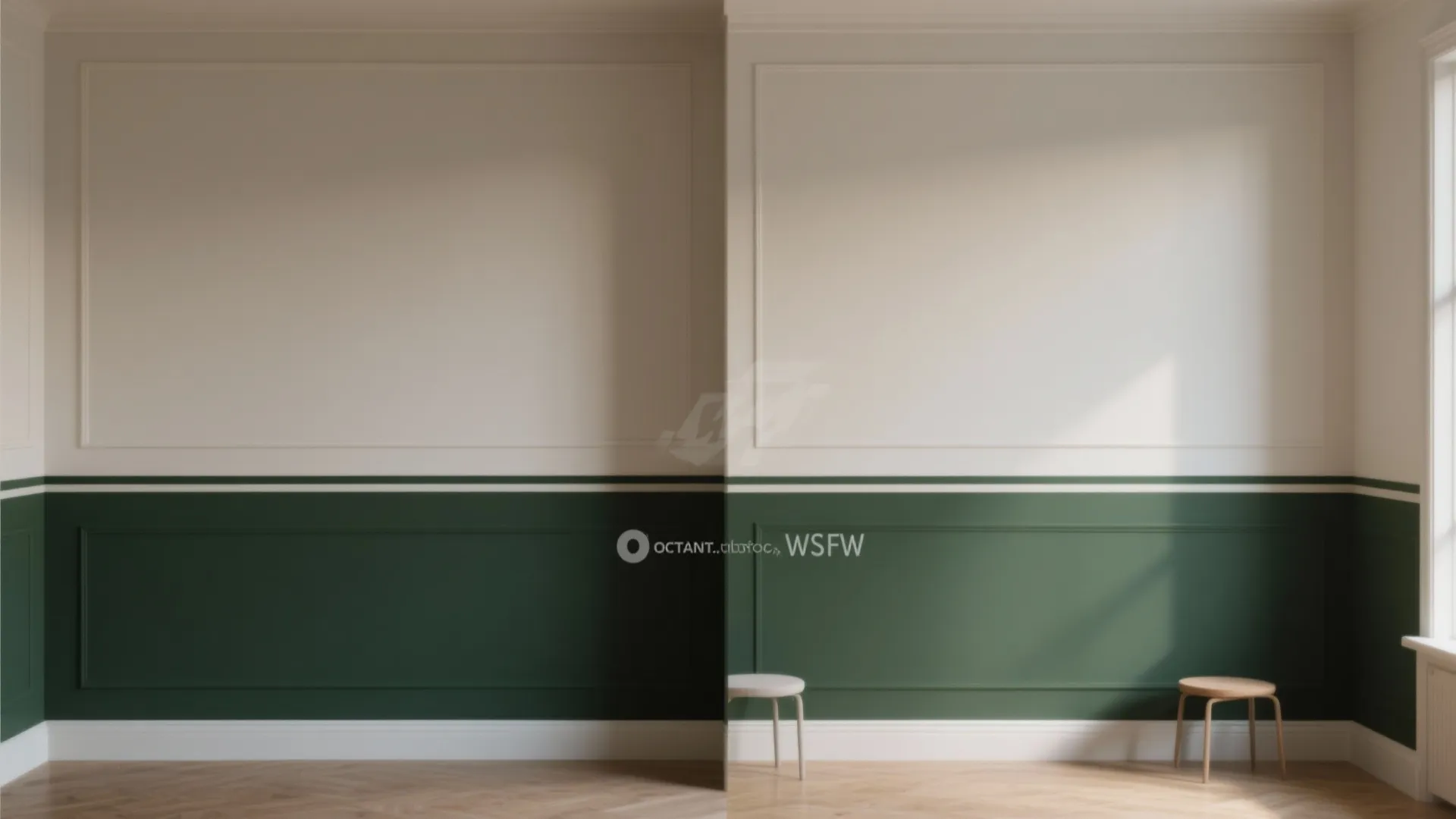 3. Two-Tone Walls to Boost Height and Interest