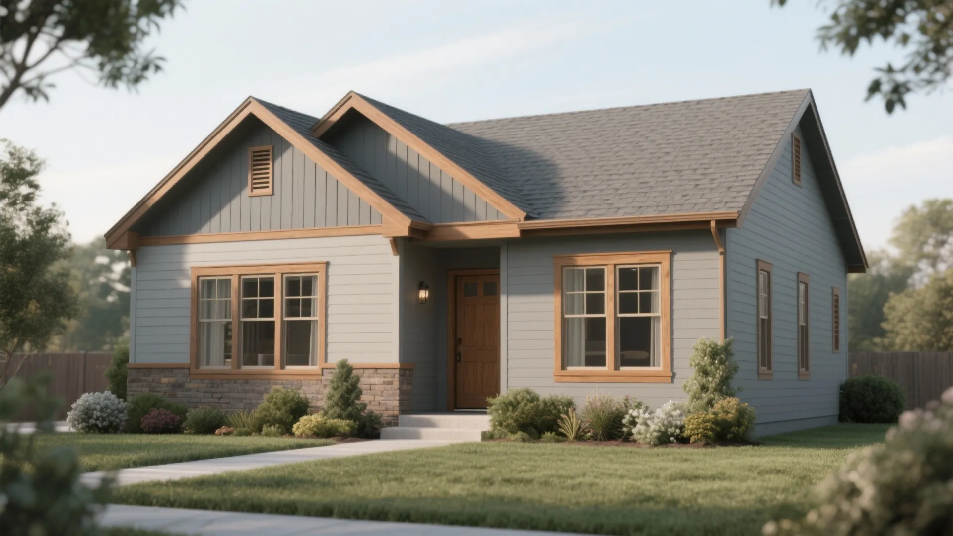 1. Classic Two-Tone with Natural Trim