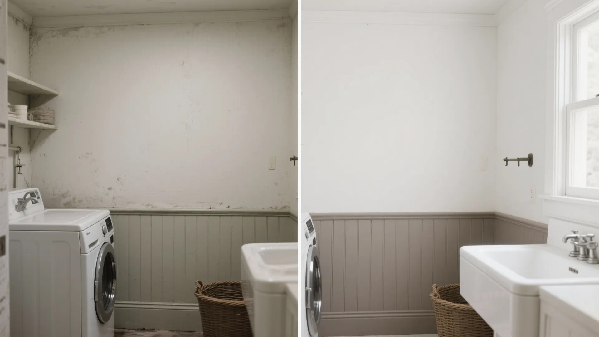 5. Two-Tone Wainscoting: Chalky Lower, Bright Upper