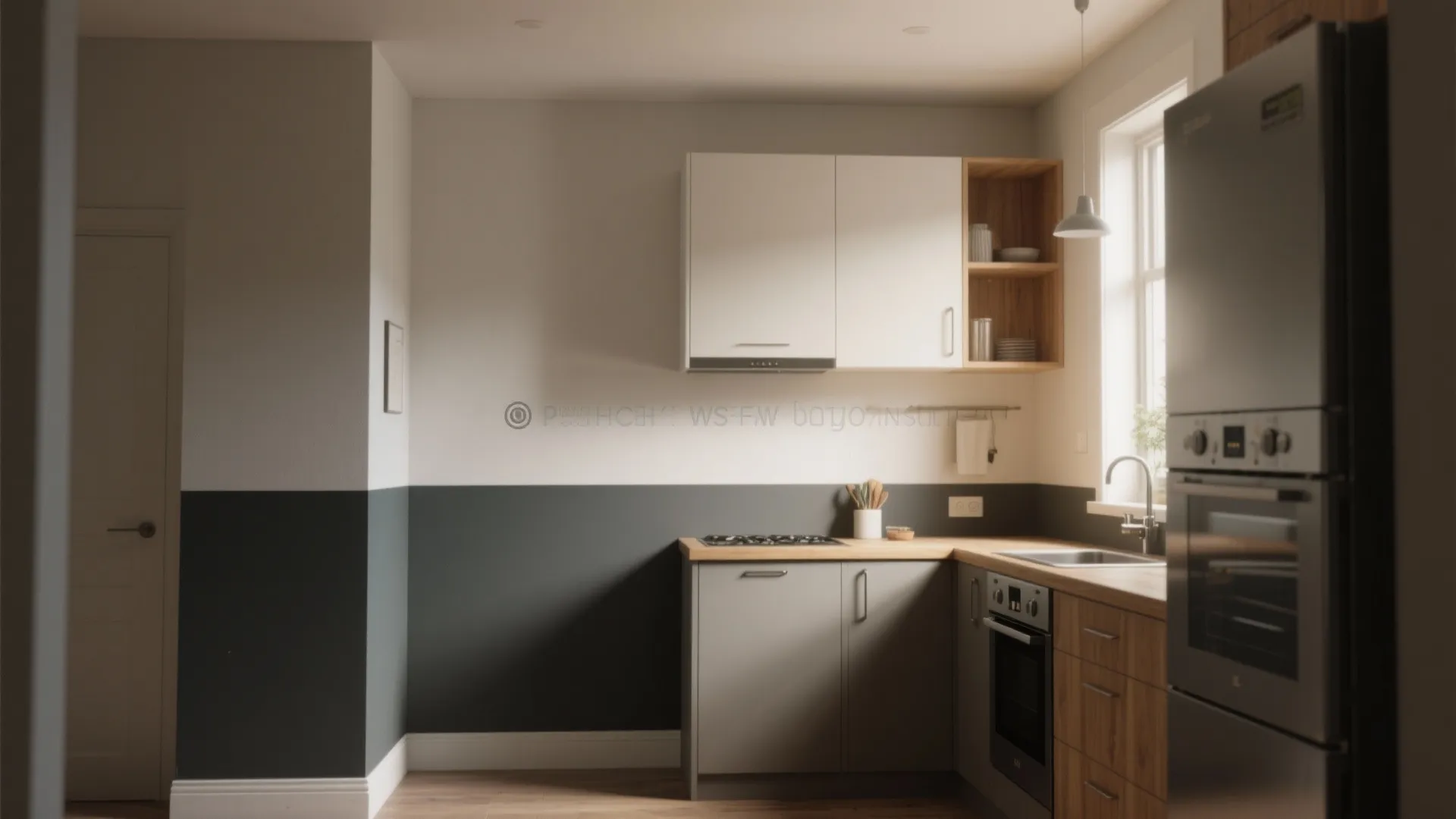 4. Two-tone paint with a practical lower half