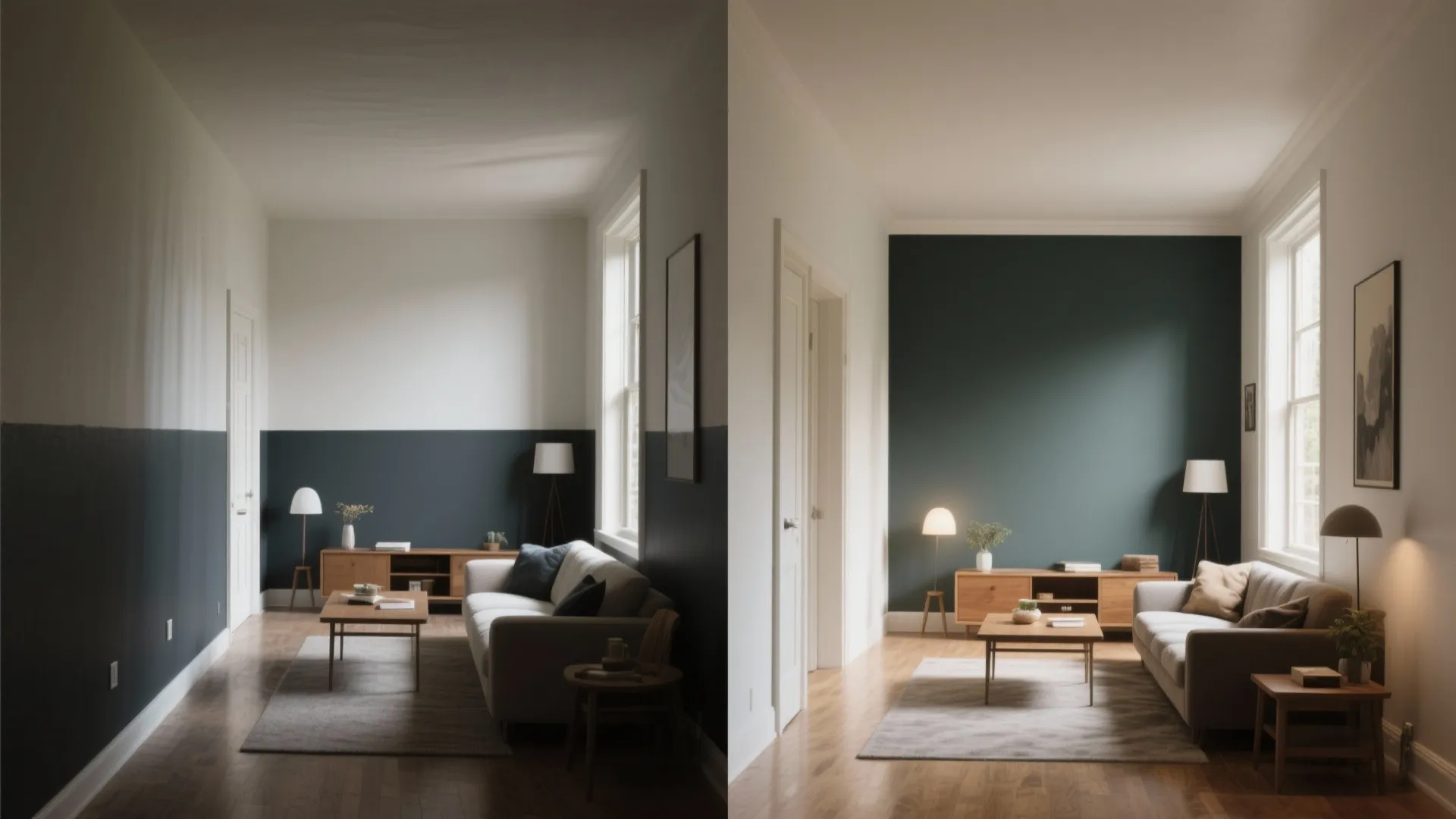 3. Two-Tone Walls for Height or Coziness