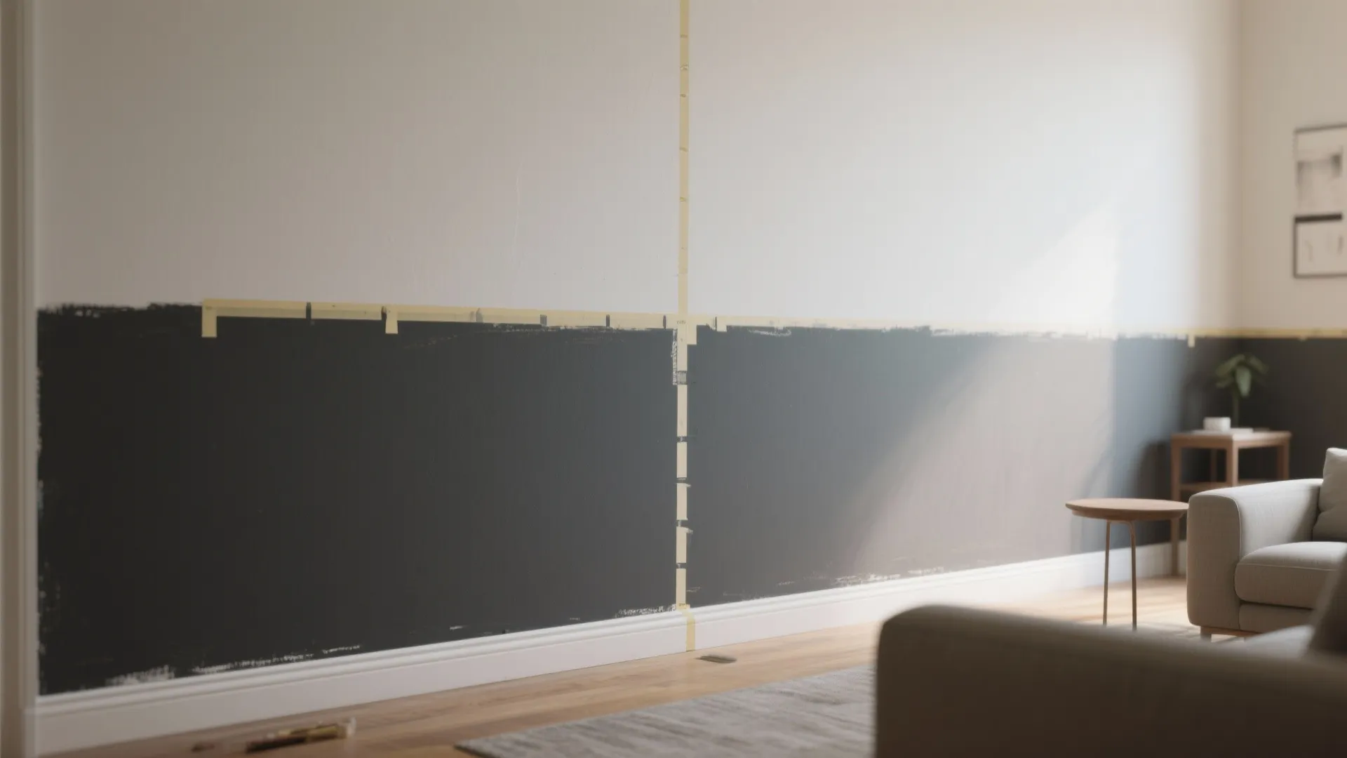 3. Two-tone walls to save money and add height