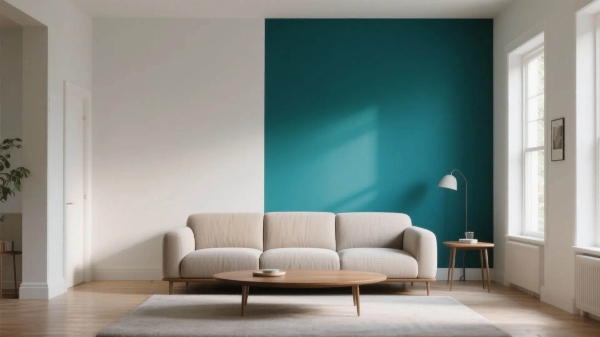 1. Two-Tone Accent Walls to Stretch Your Budget