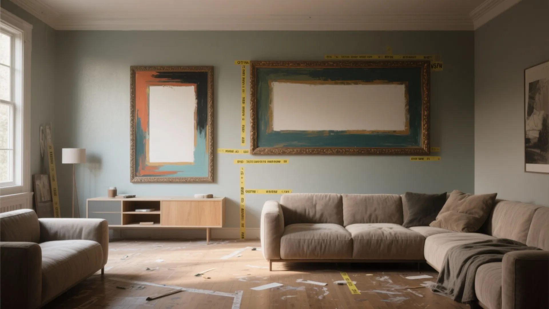 2. Two-Tone Accent Frames — make furniture pop