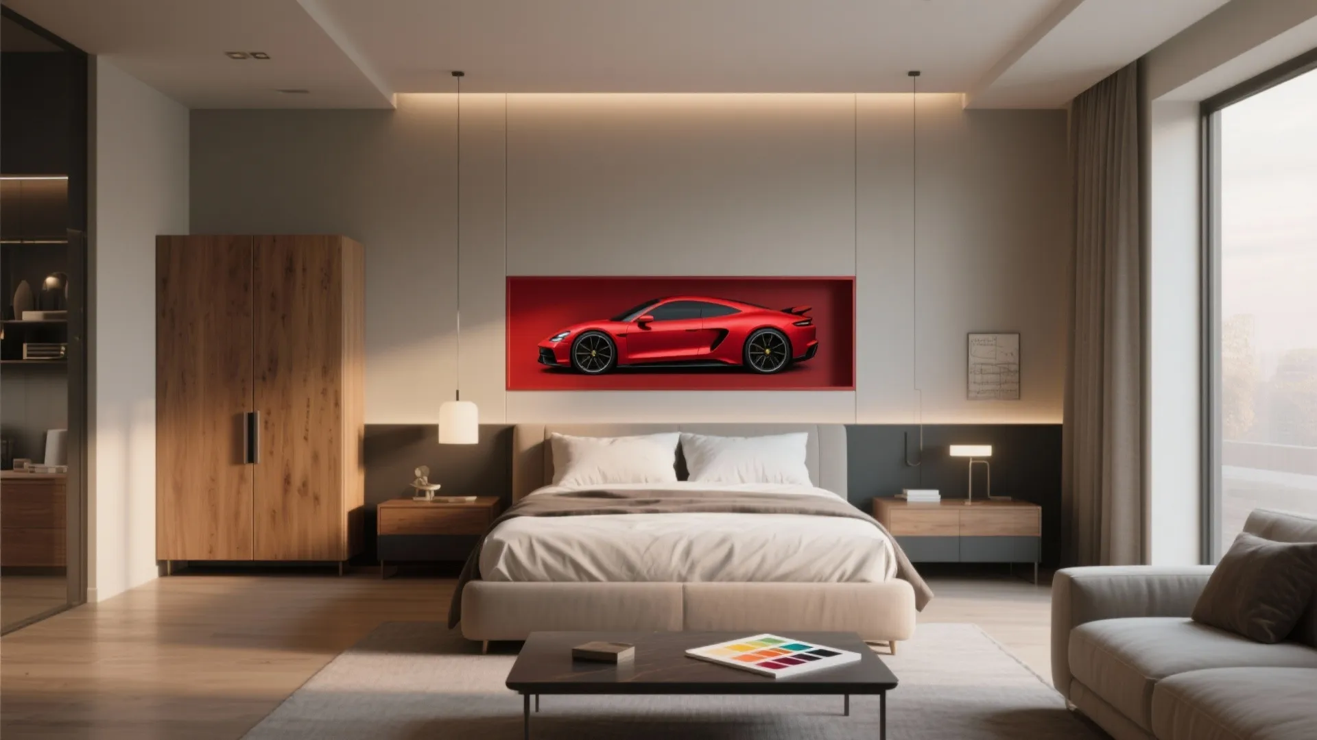 3. Two-tone accents that bridge car and home