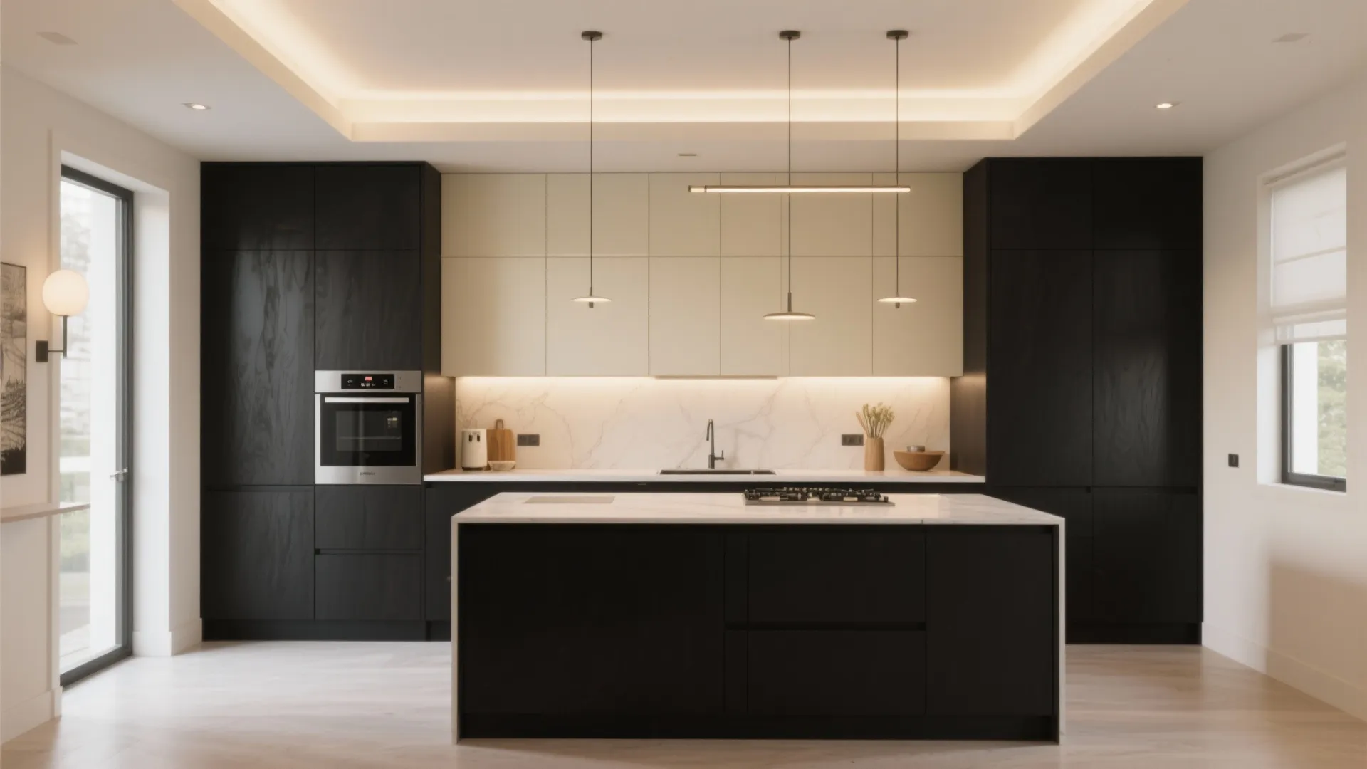 3. Use black as the anchor in a two-tone scheme