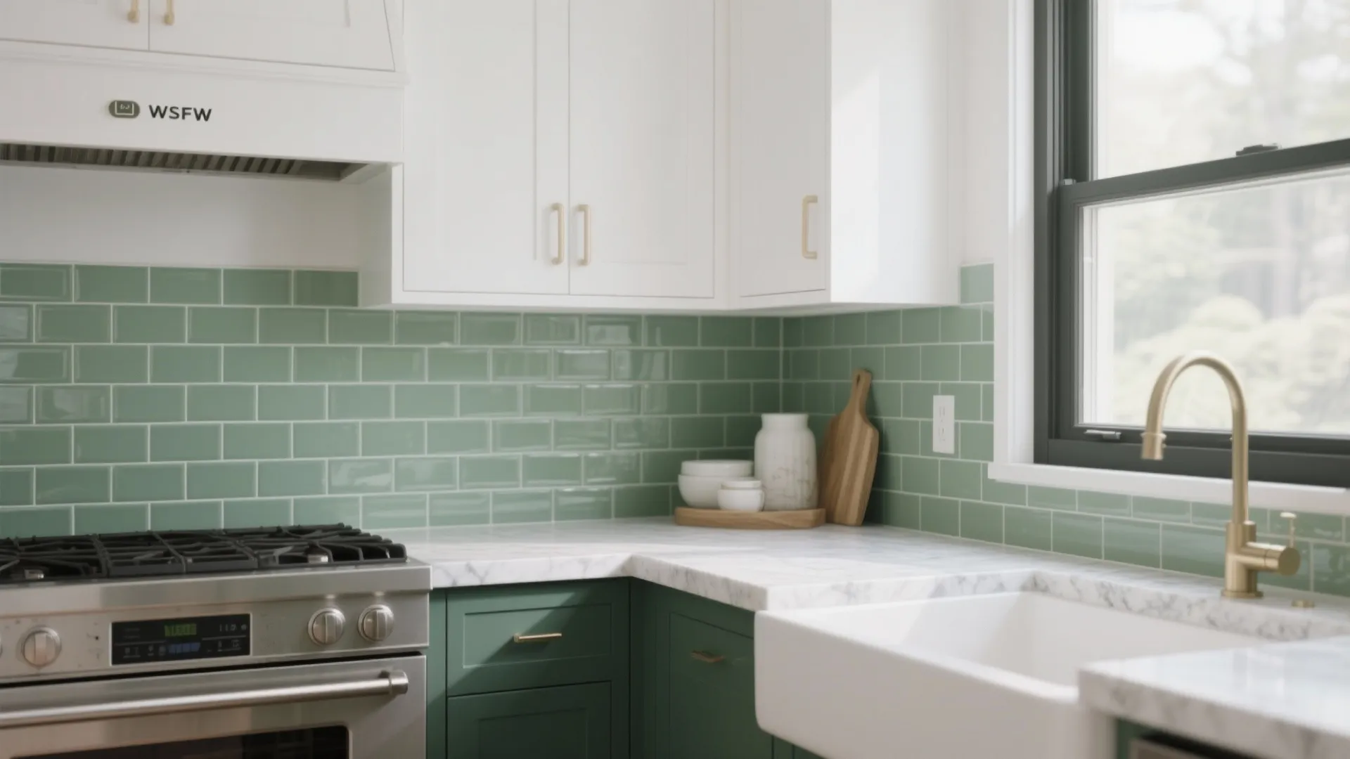 4. Two-Tone Backsplash