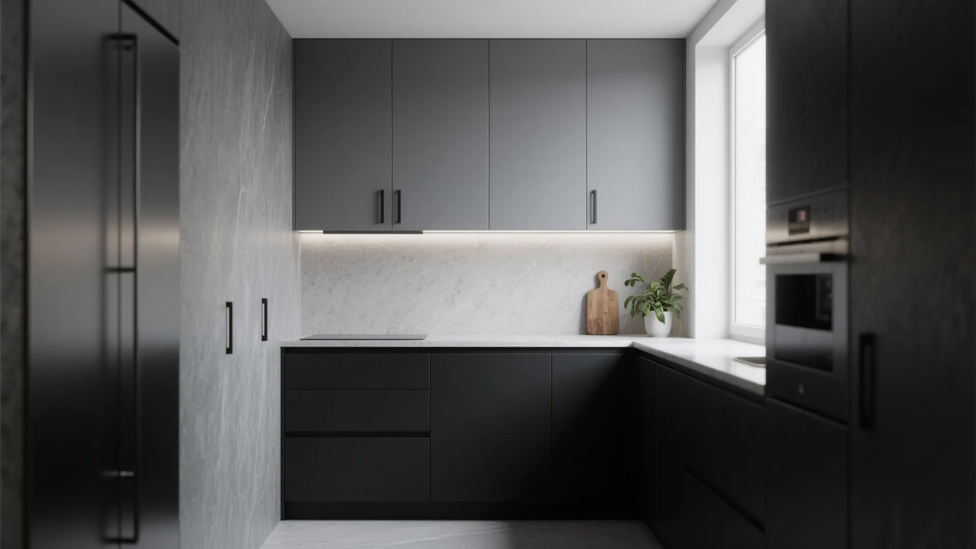 1. Two-tone balance: Grey uppers, black lowers