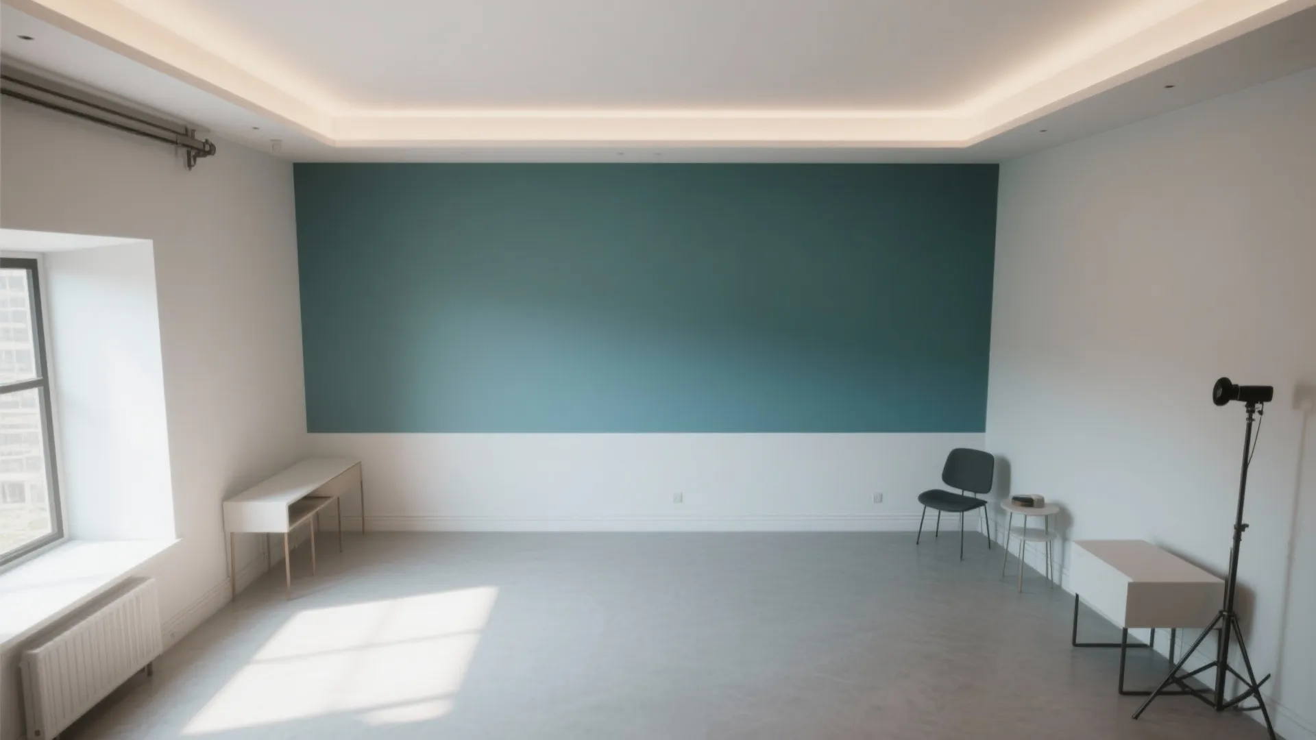 Tip 2: Two-tone paint to stretch height and define zones