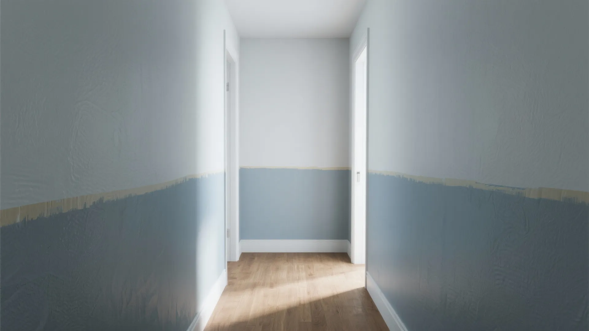 2. Two-Tone Roller Accent to Expand Perception