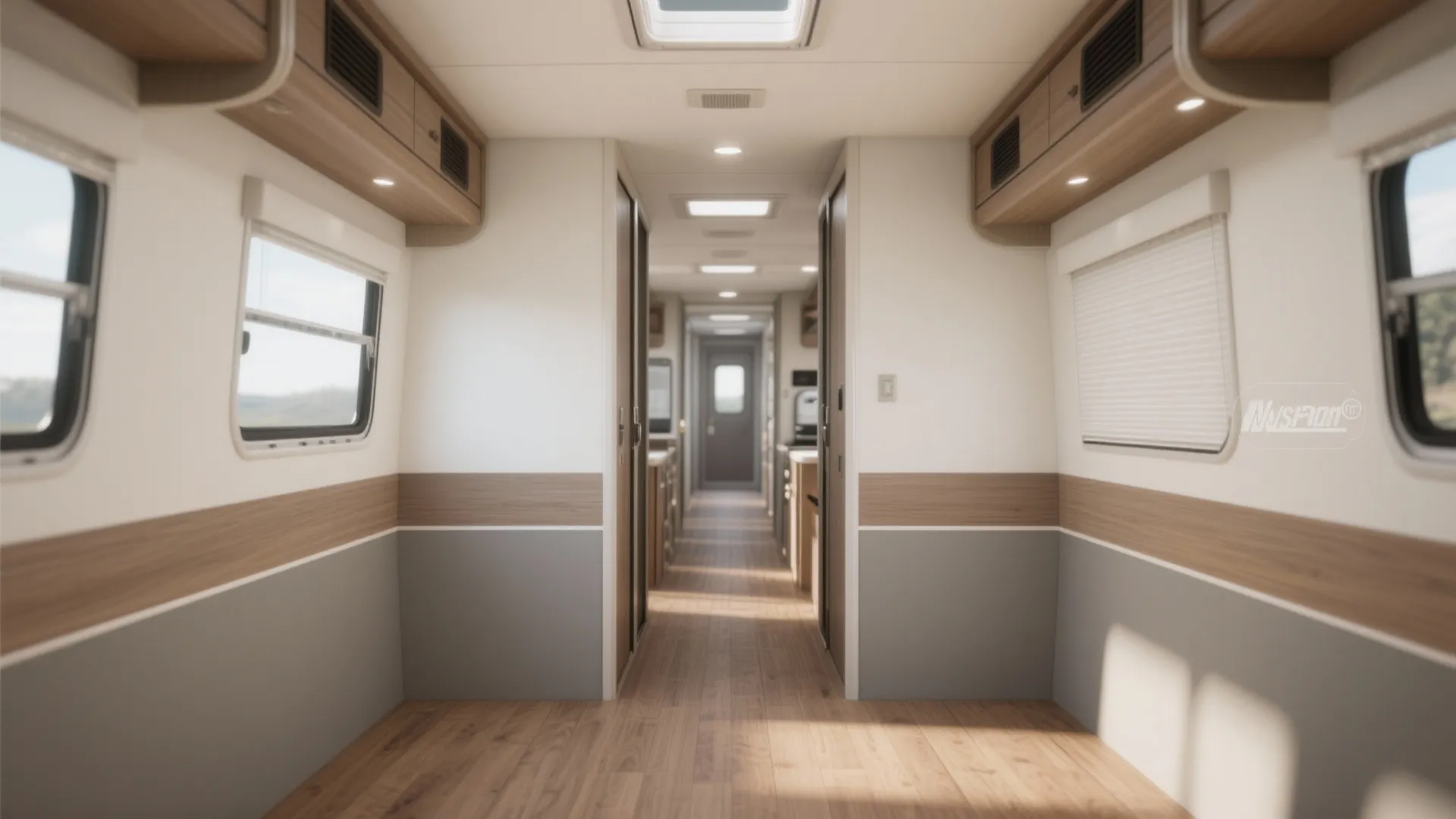 2. Two-Tone Horizontal Banding for a Wider Feel