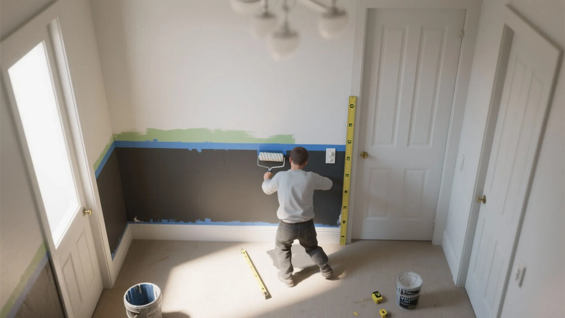 5. Two-tone horizontal banding for breadth