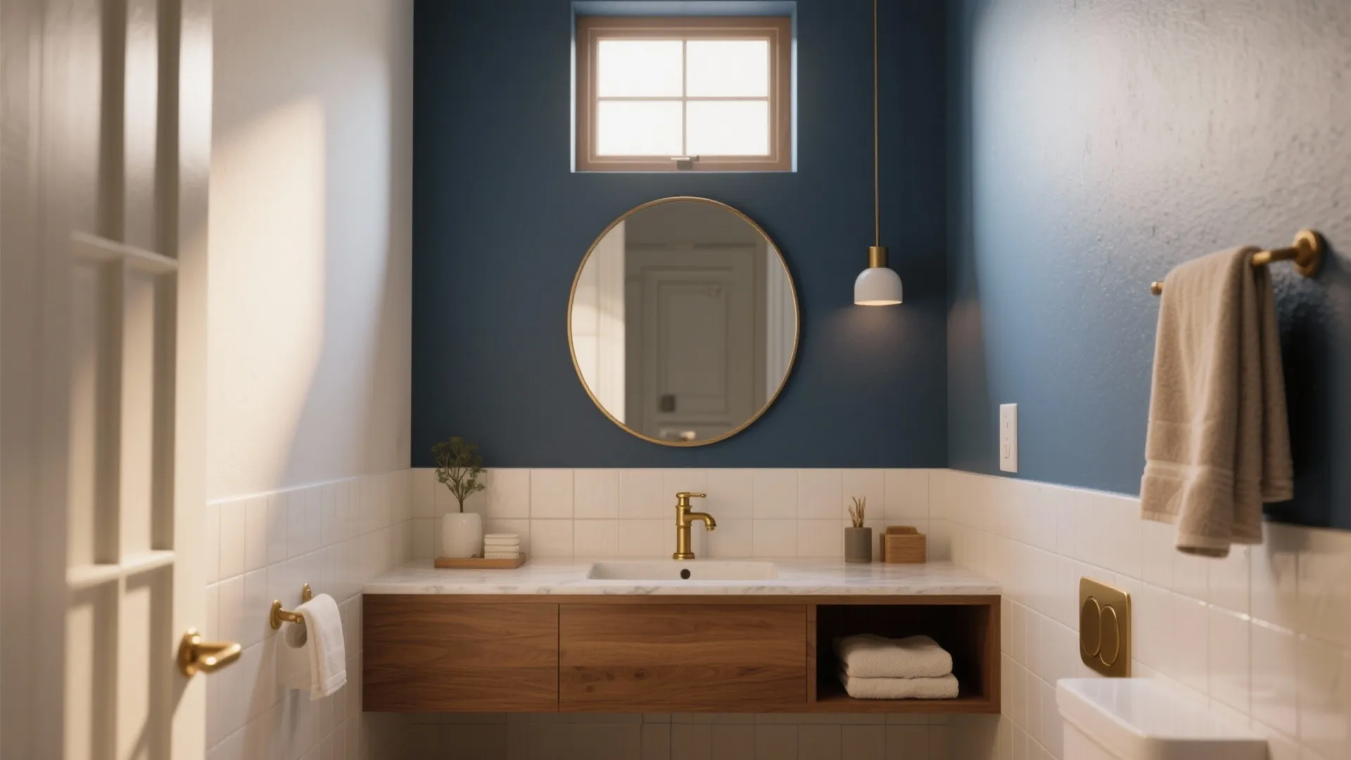 5 Two-Tone Bathroom Wall Ideas: Small bathroom, big impact: 5 two-tone wall schemes that maximize style and space