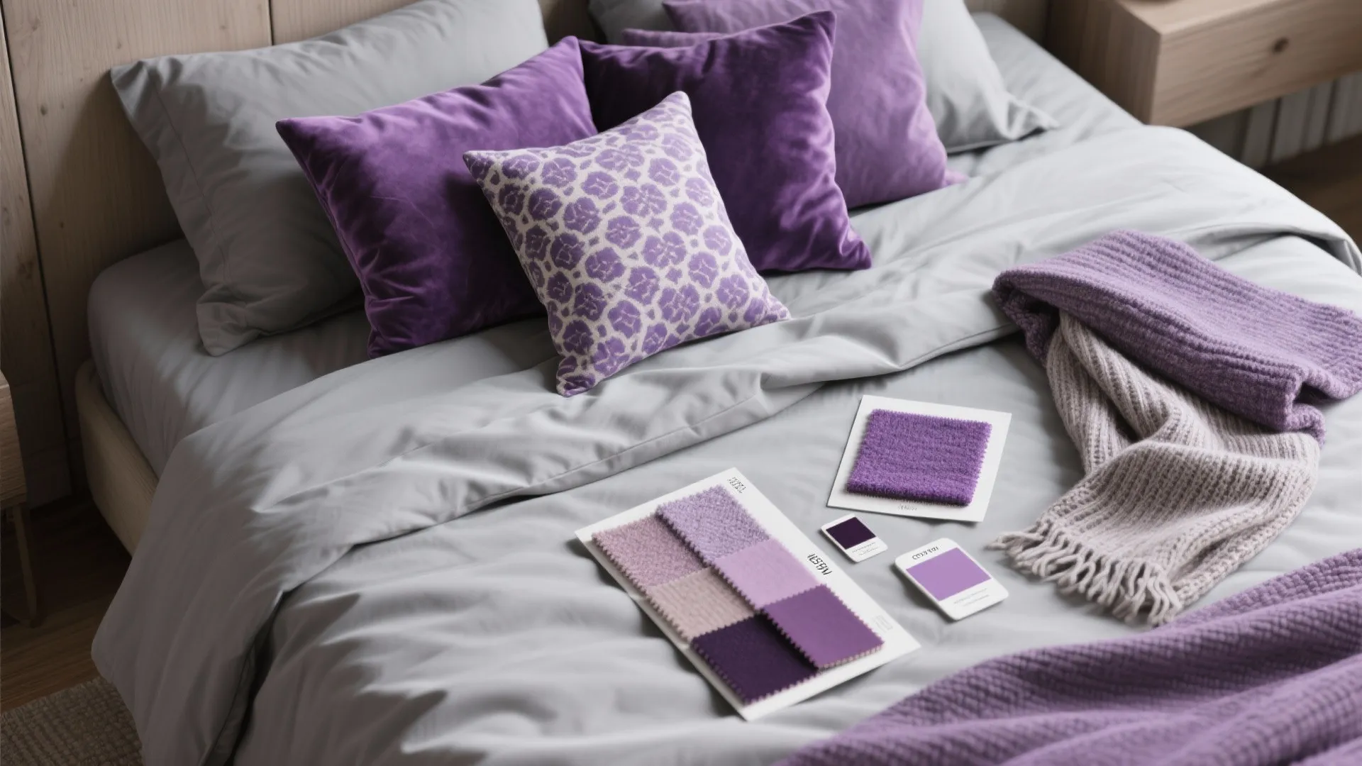 2. Two-Tone Bedding and Textiles