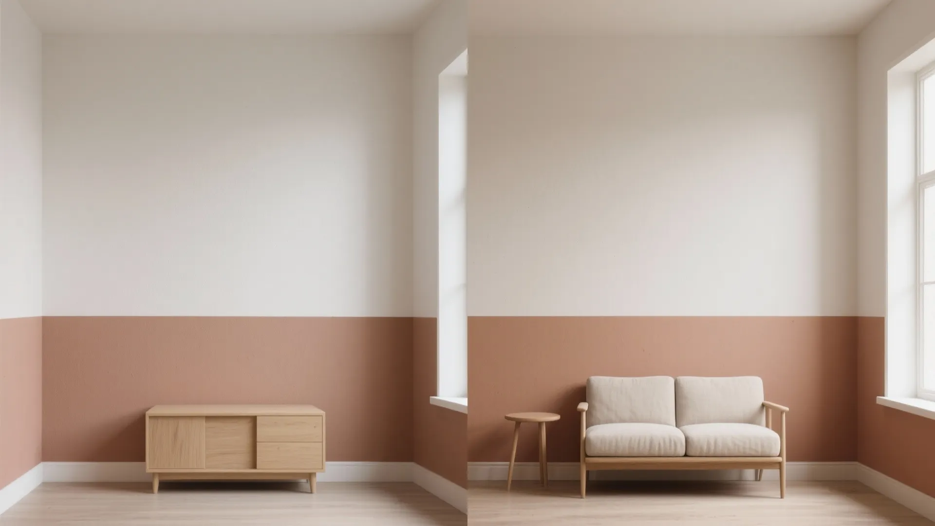 Two-Tone Walls That Stretch Small Rooms
