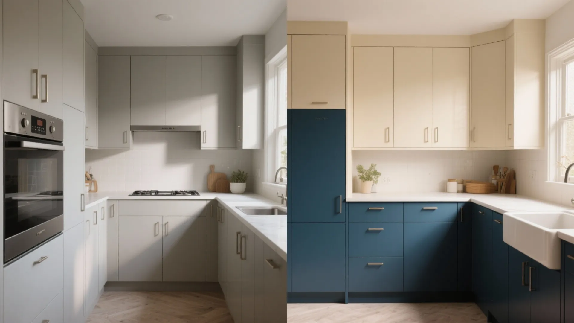 4. Two-Tone Doors — Drama Without Crowding