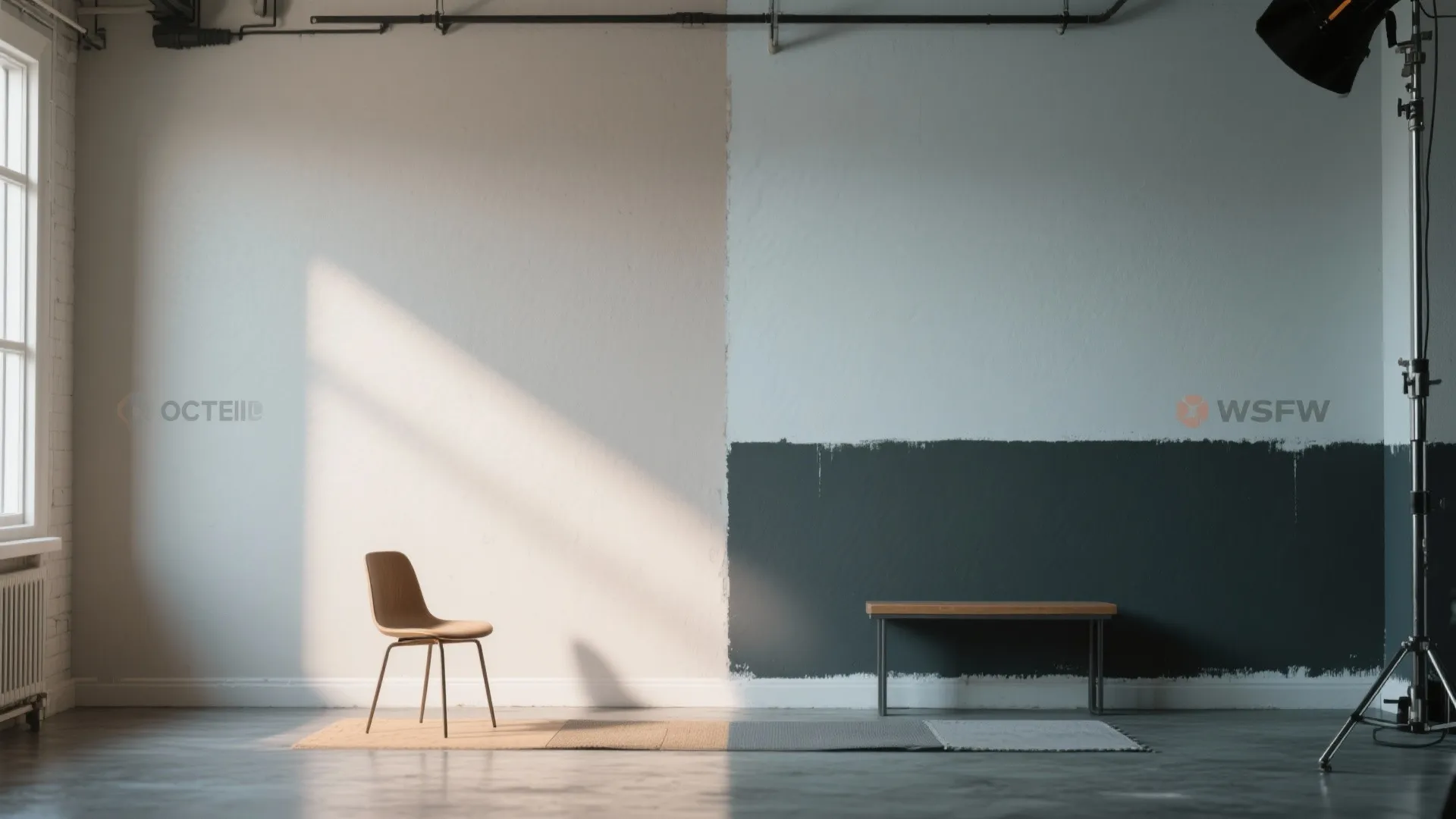 2. Two-tone walls for zoning without furniture