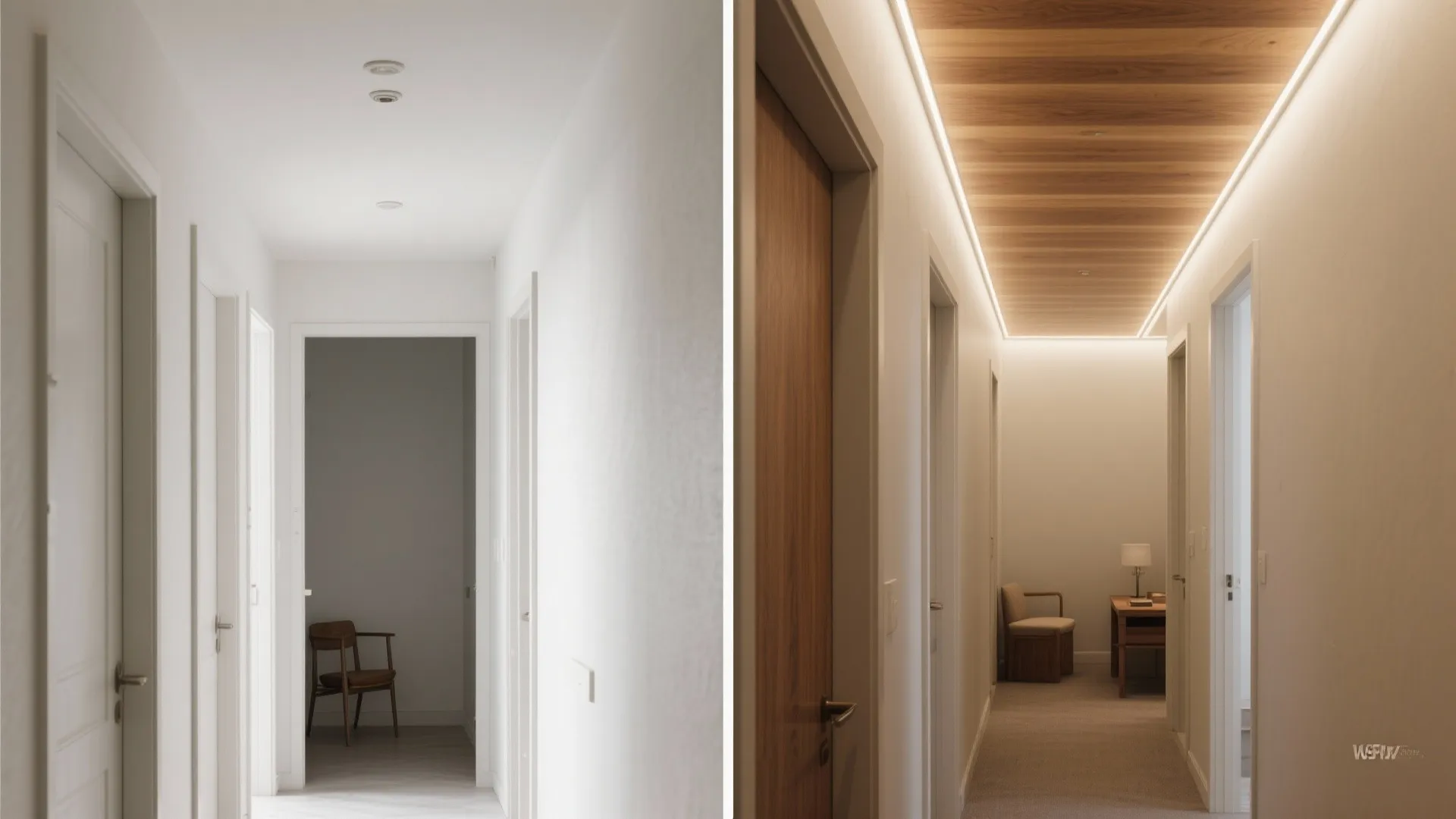 Two-Tone Wood and Light Pairing for Depth