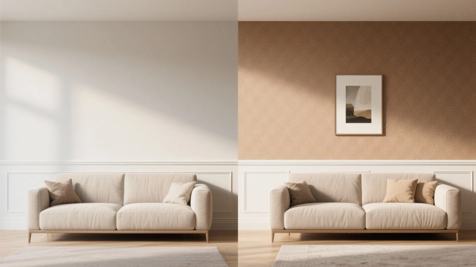 Two-Tone Split Wall for Balanced Proportions