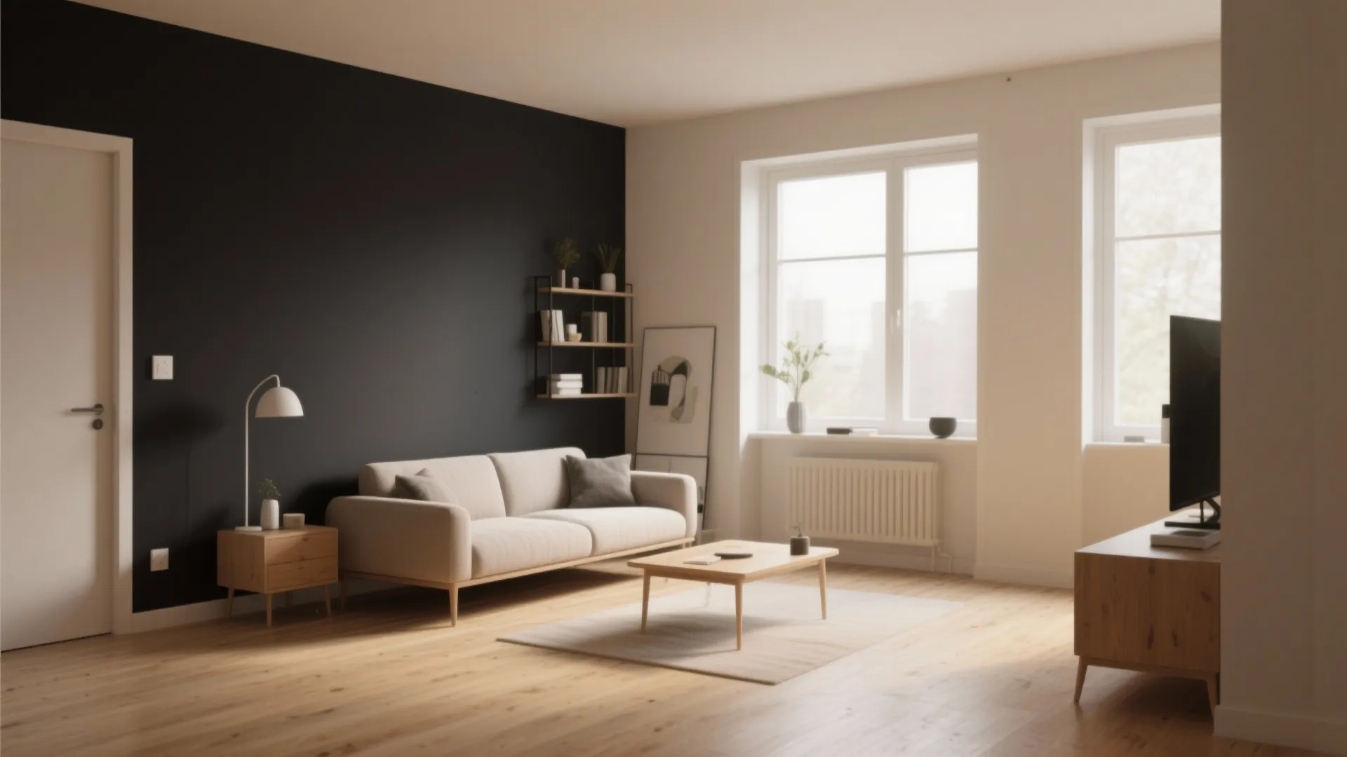 4. Two-Tone Black and Neutral