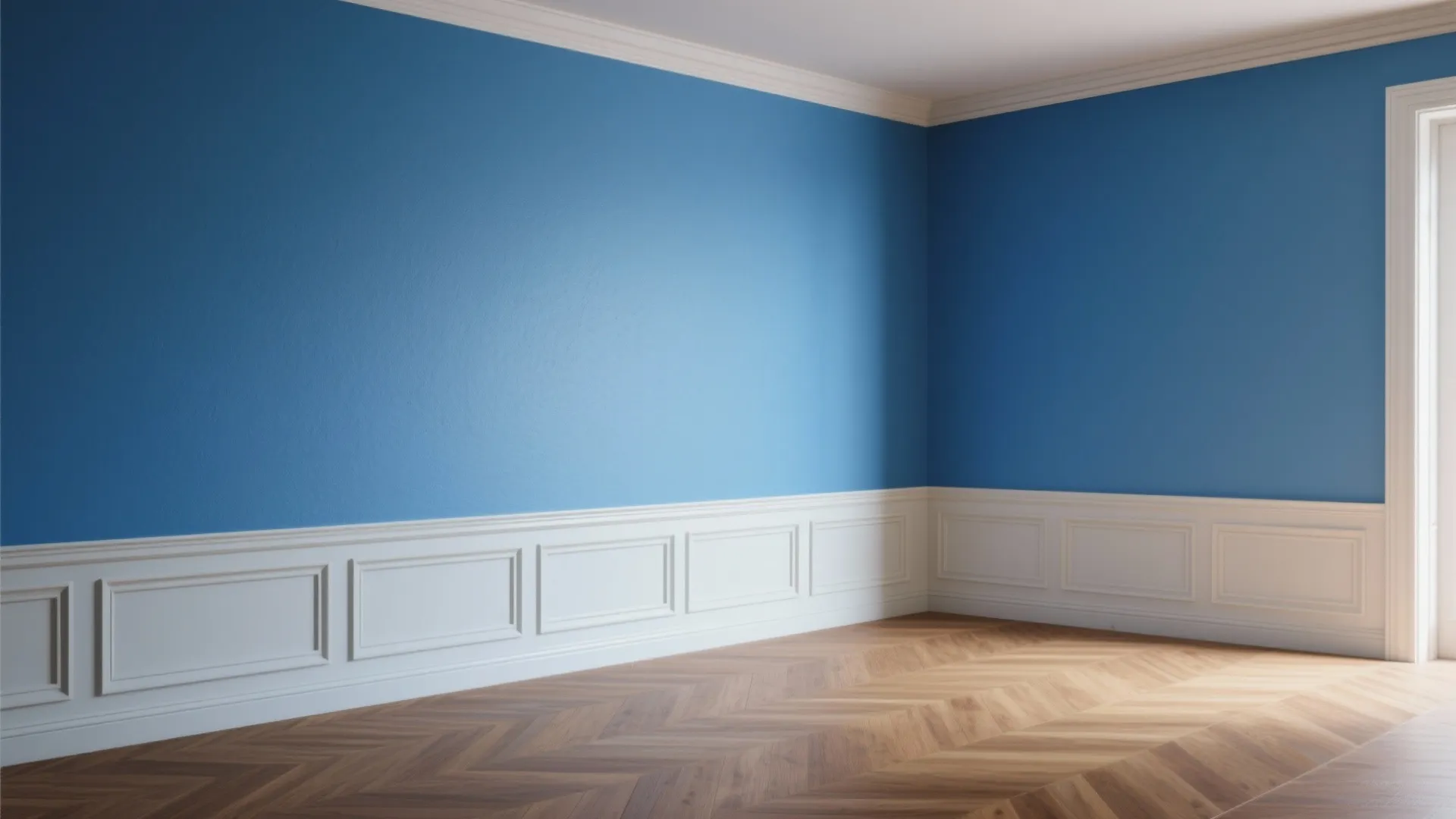 Two-tone blue with trim details