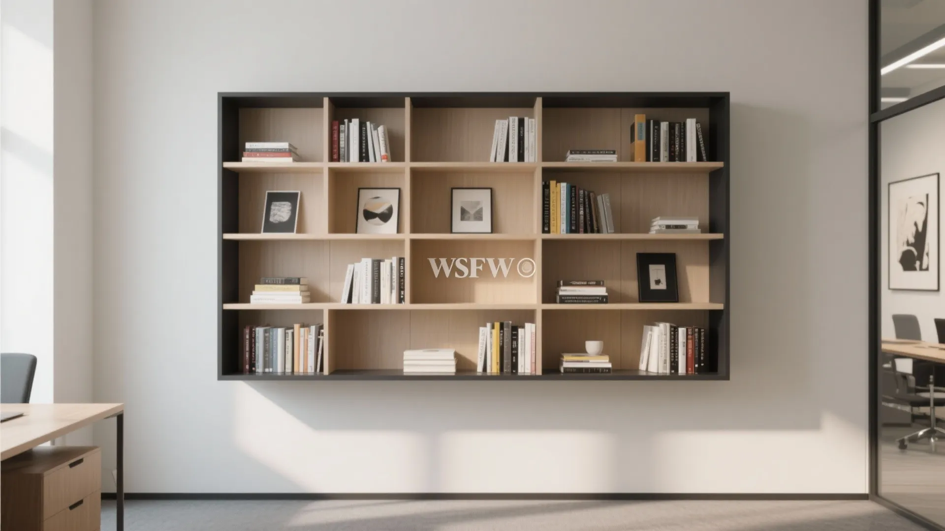 8. Two-Tone Bookshelves