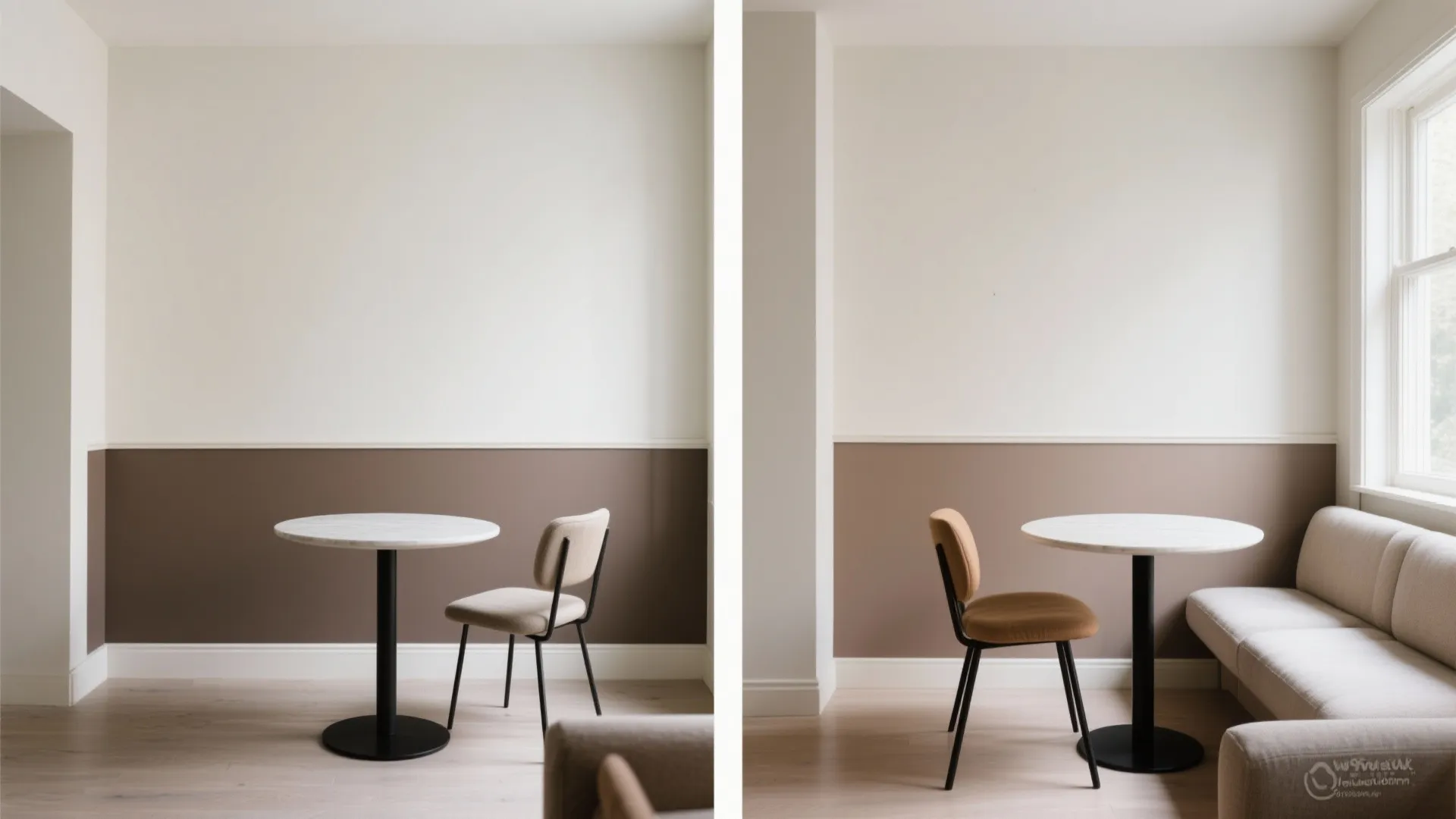 Two-Tone Border and Color Blocking to Zone an Open Plan