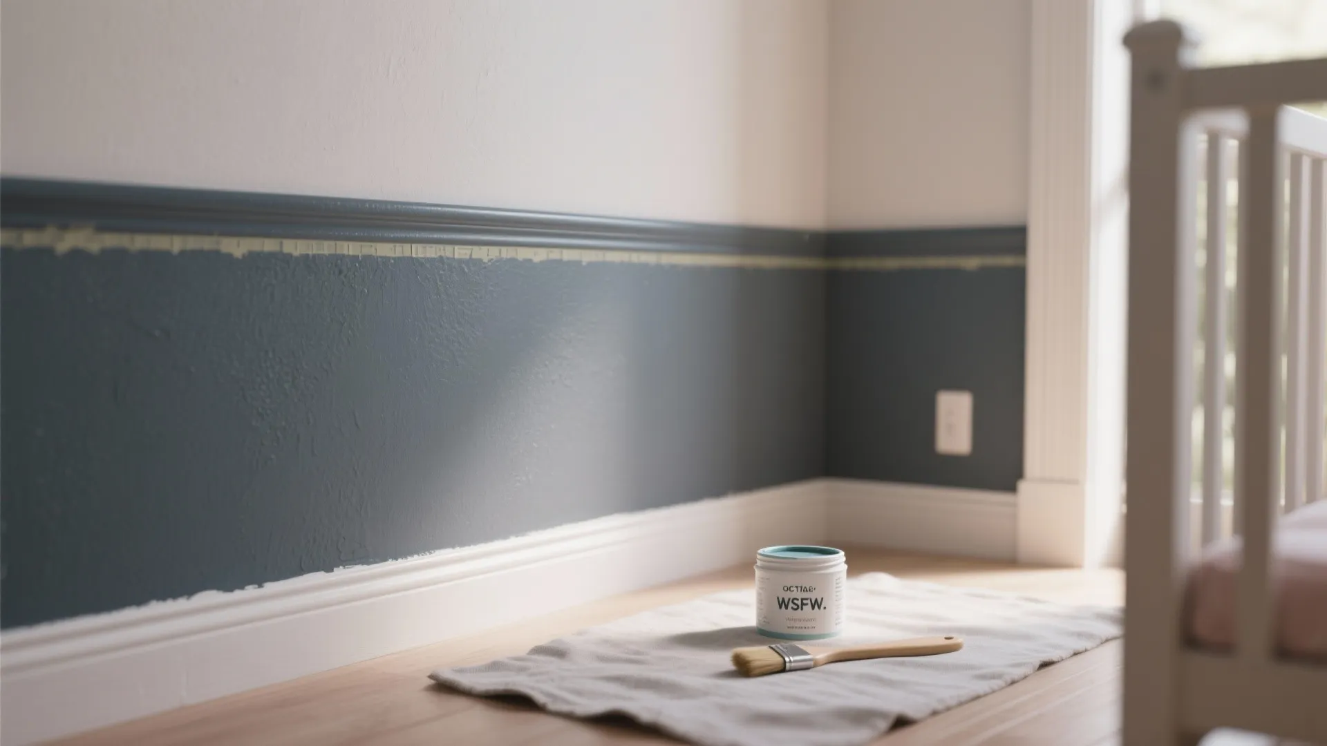 5. Two-Tone Safety Borders and Washable Lower Walls