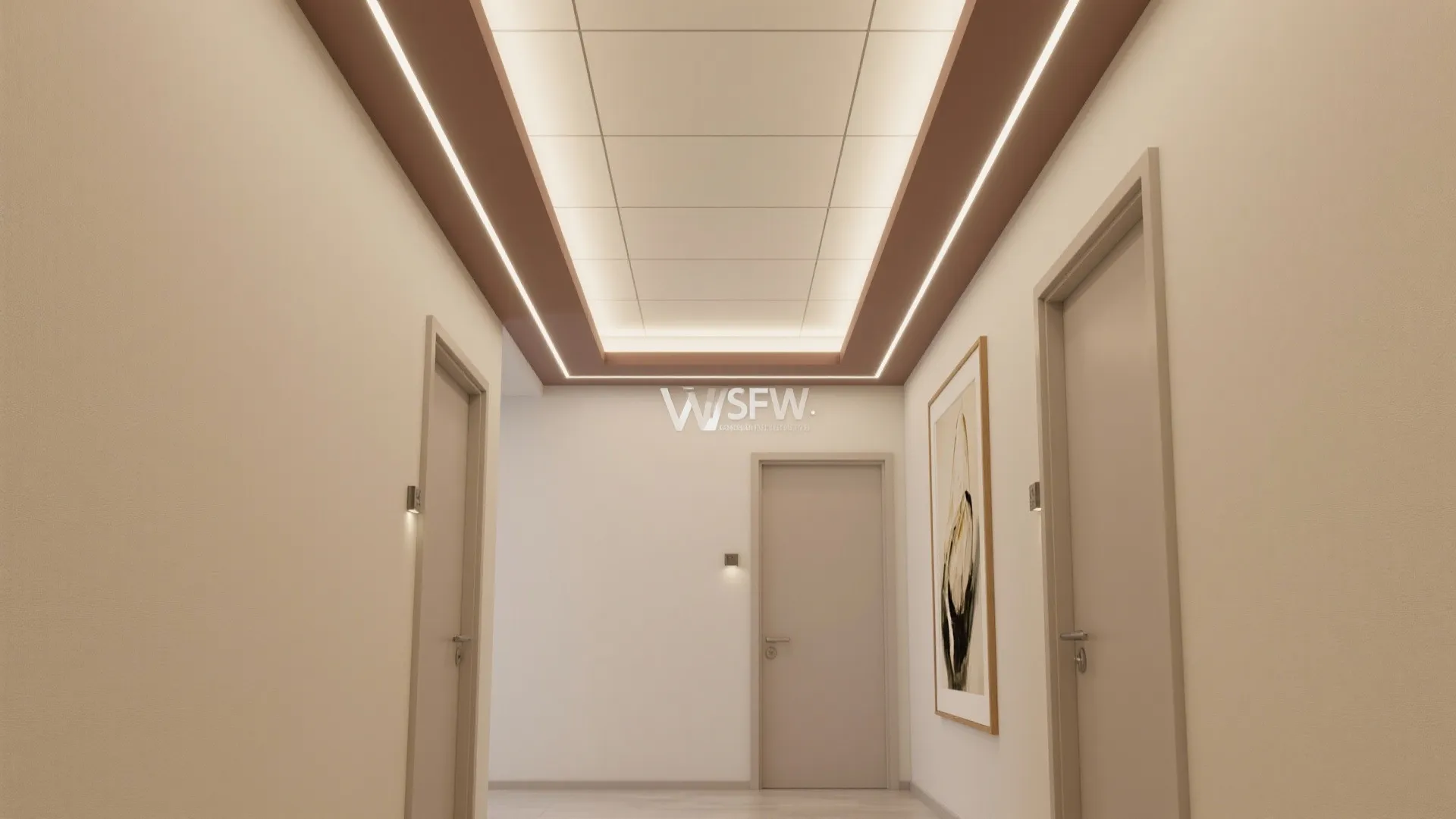 Two-Tone Borders with Recessed Lighting