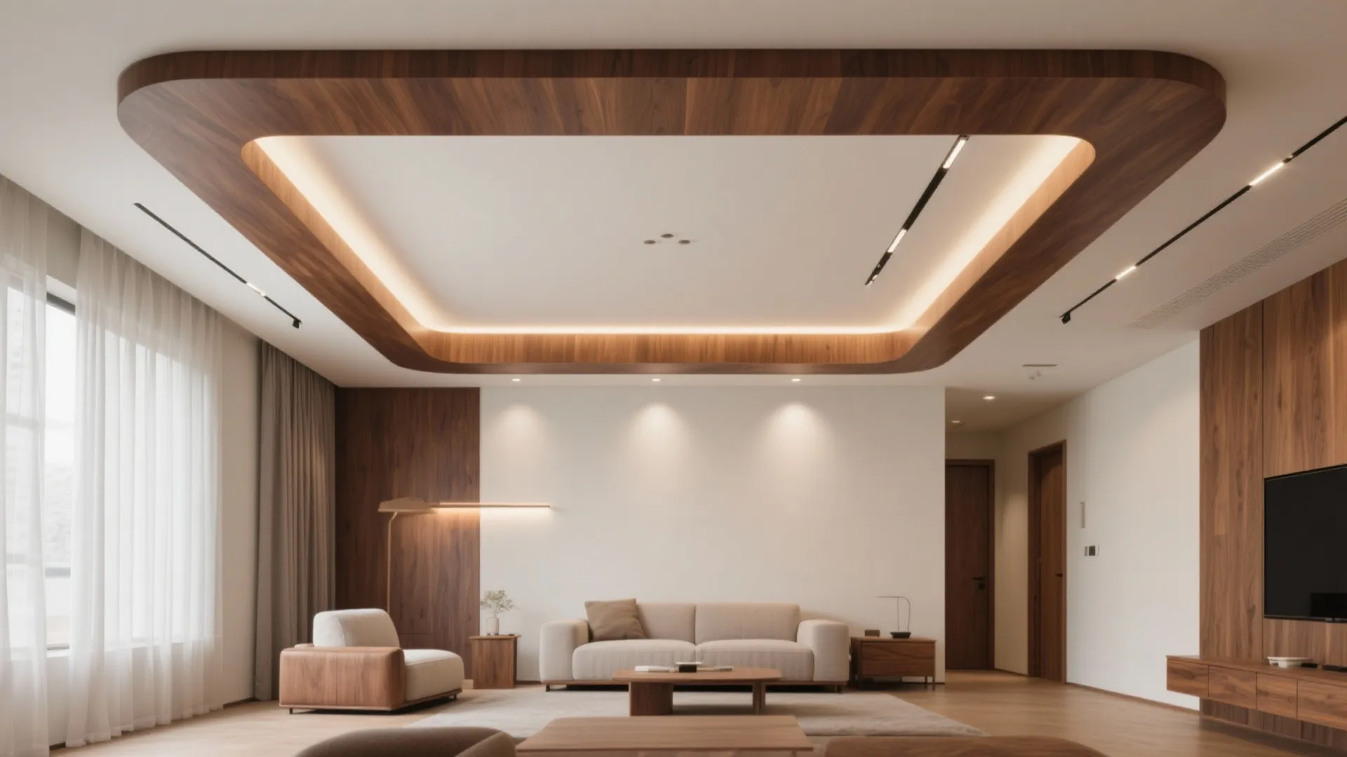 Two-Tone Wood and Gypsum Border